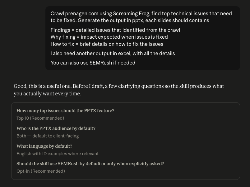Screaming Frog Workflow
