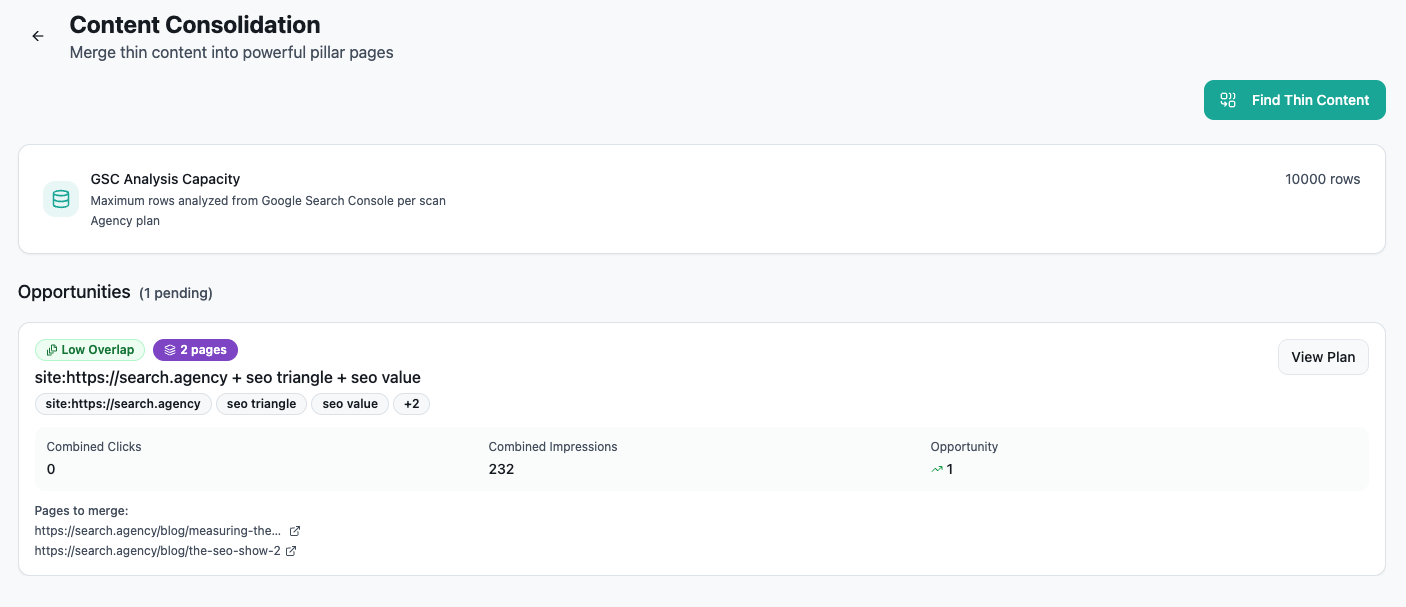 Content Consolidation