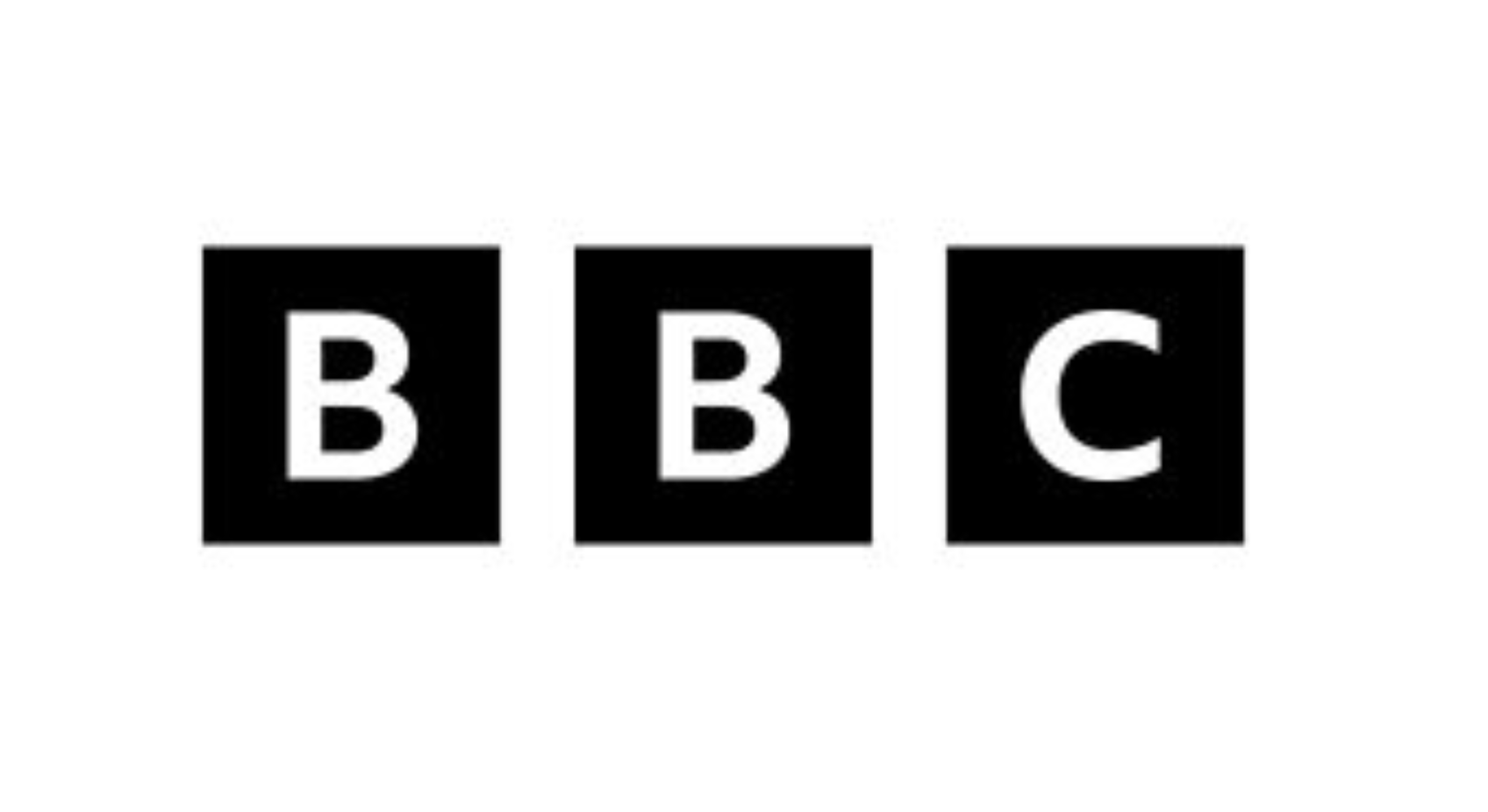 BBC logo with three black squares containing white letters B, B, and C.
