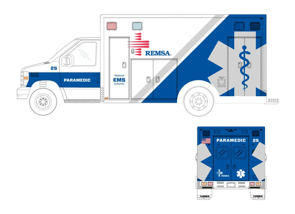REMSA ambulance design mock up