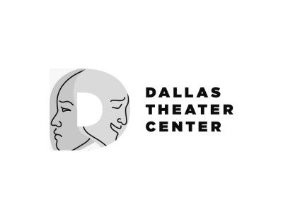 Dallas Theater Center logo with stylized faces forming the letter D