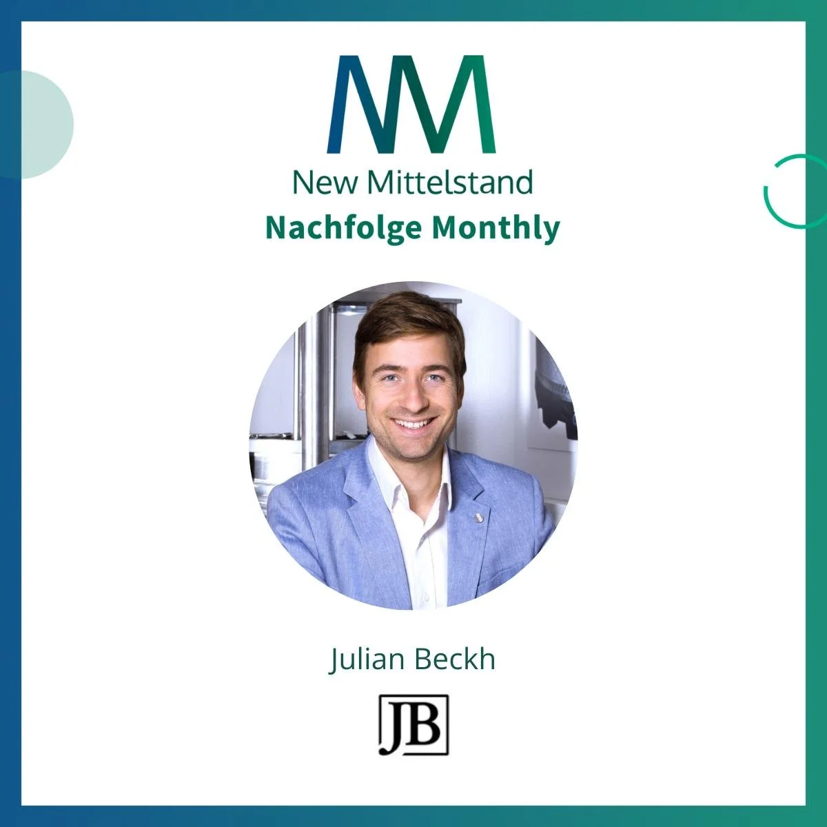 Monthly mit Julian Beckh: Von Goldman Sachs in den Mittelstand