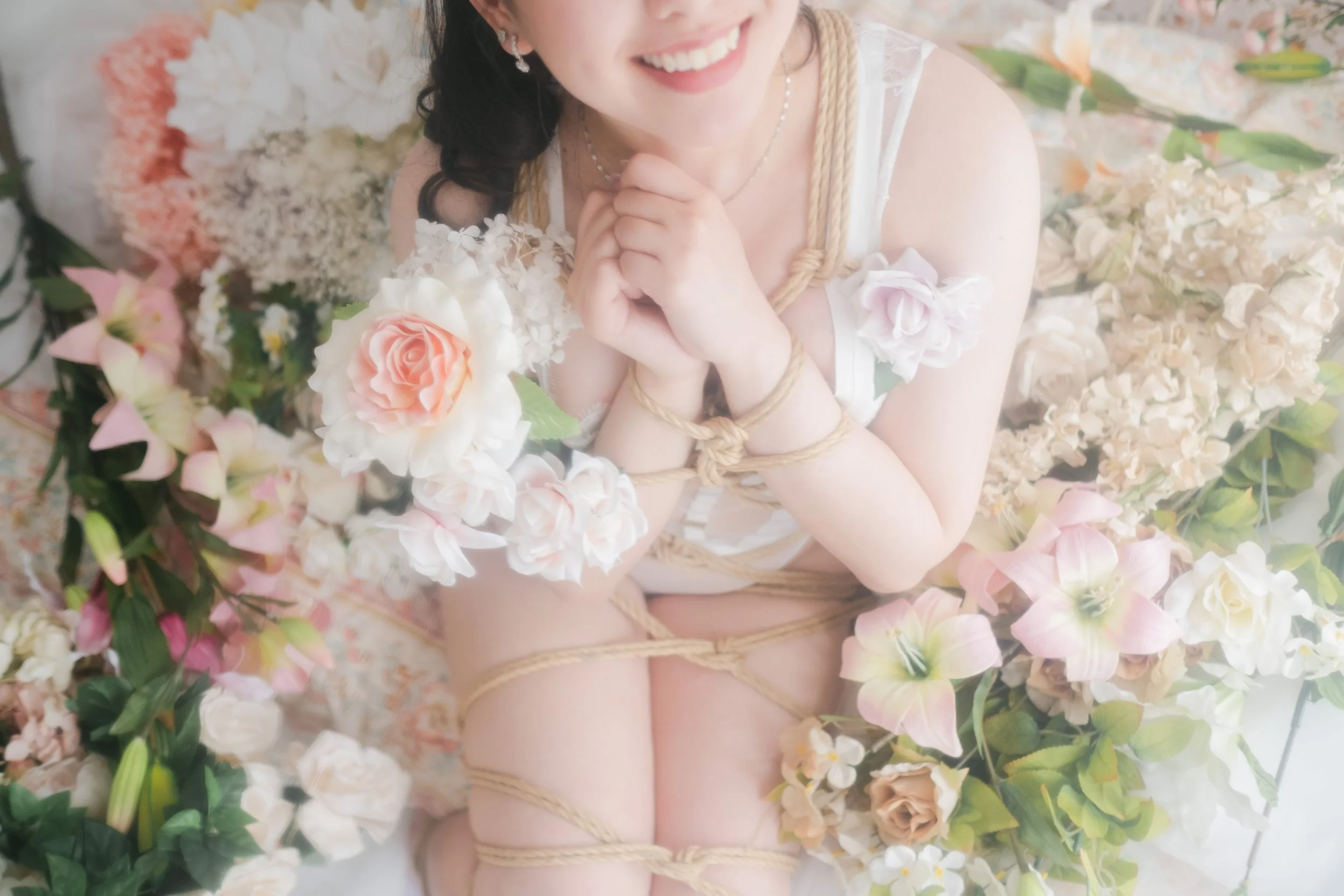 Natalia Naa Melbourne Boudoir Photographer Nude Sexy Photography Australia Shibari Floral Rope Bondage Kinbaku