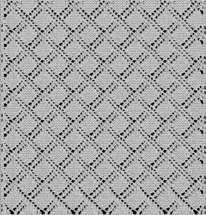 Argyle pointelle lace Jersey