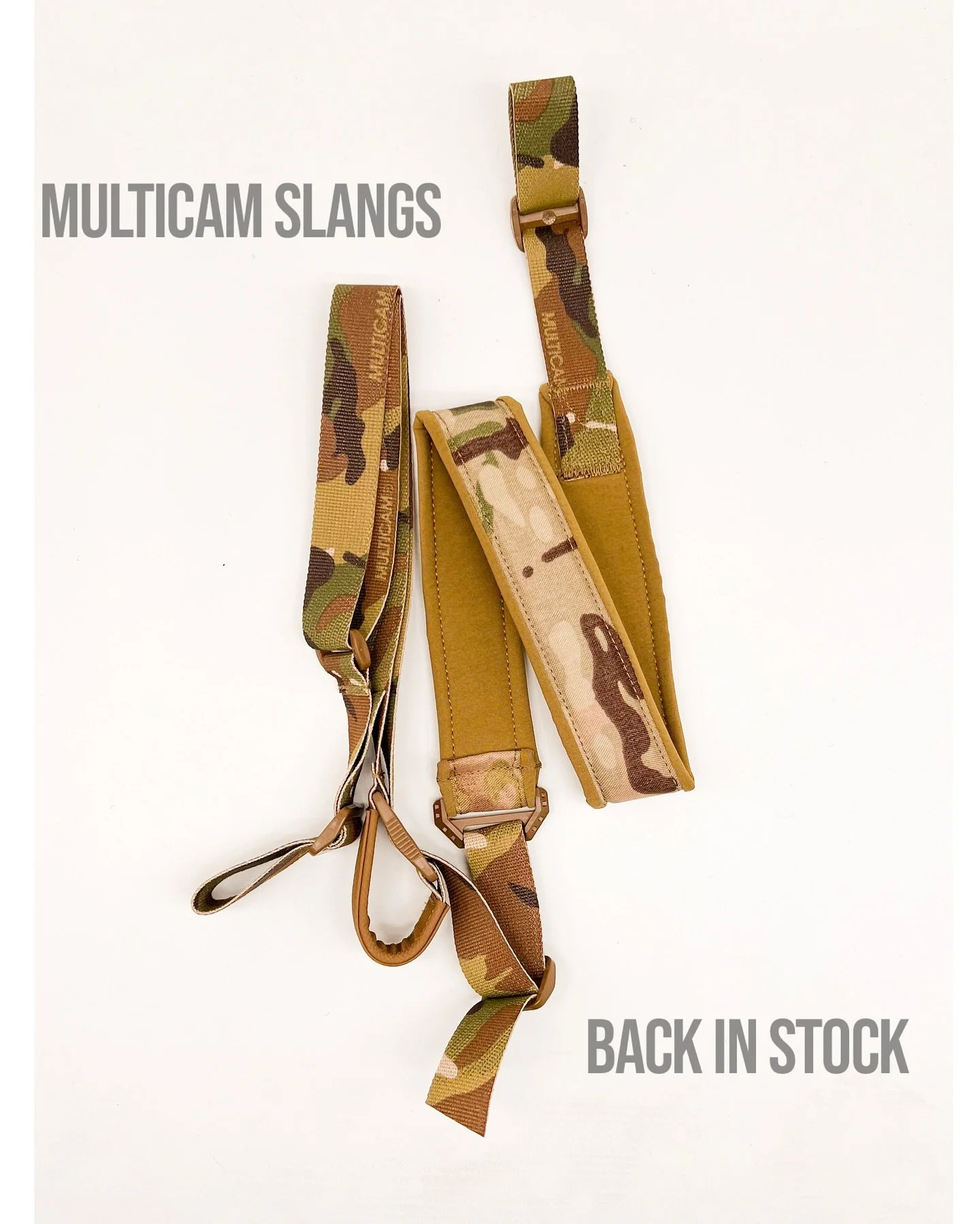 MULTICAM SLANGS BACK IN STOCK
&bull;
The most comfortable, user friendly, reversible sling on the market.
&bull;
Adjust with ease with a forward throw to loosen. Prefer standard throw pull to tighten? It&rsquo;s reversible. Just turn the webbing arou
