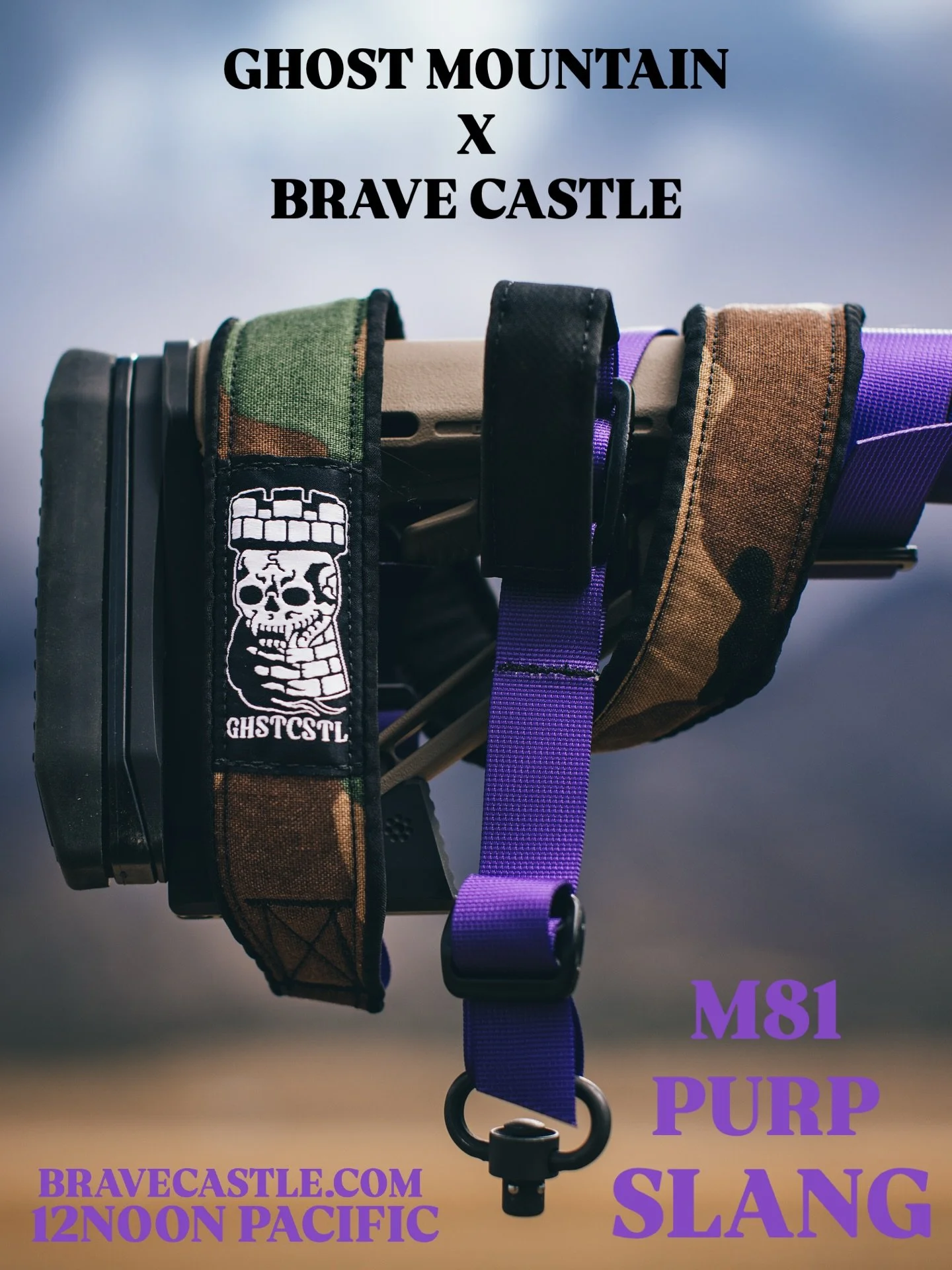 ONLY AT BRAVECASTLE.COM
GHSTxCSTL SLANG @ghostmountaingroup 
&bull;Camera \ Rifle 
&bull;Limited numbers 
&bull;12noon Pacific
