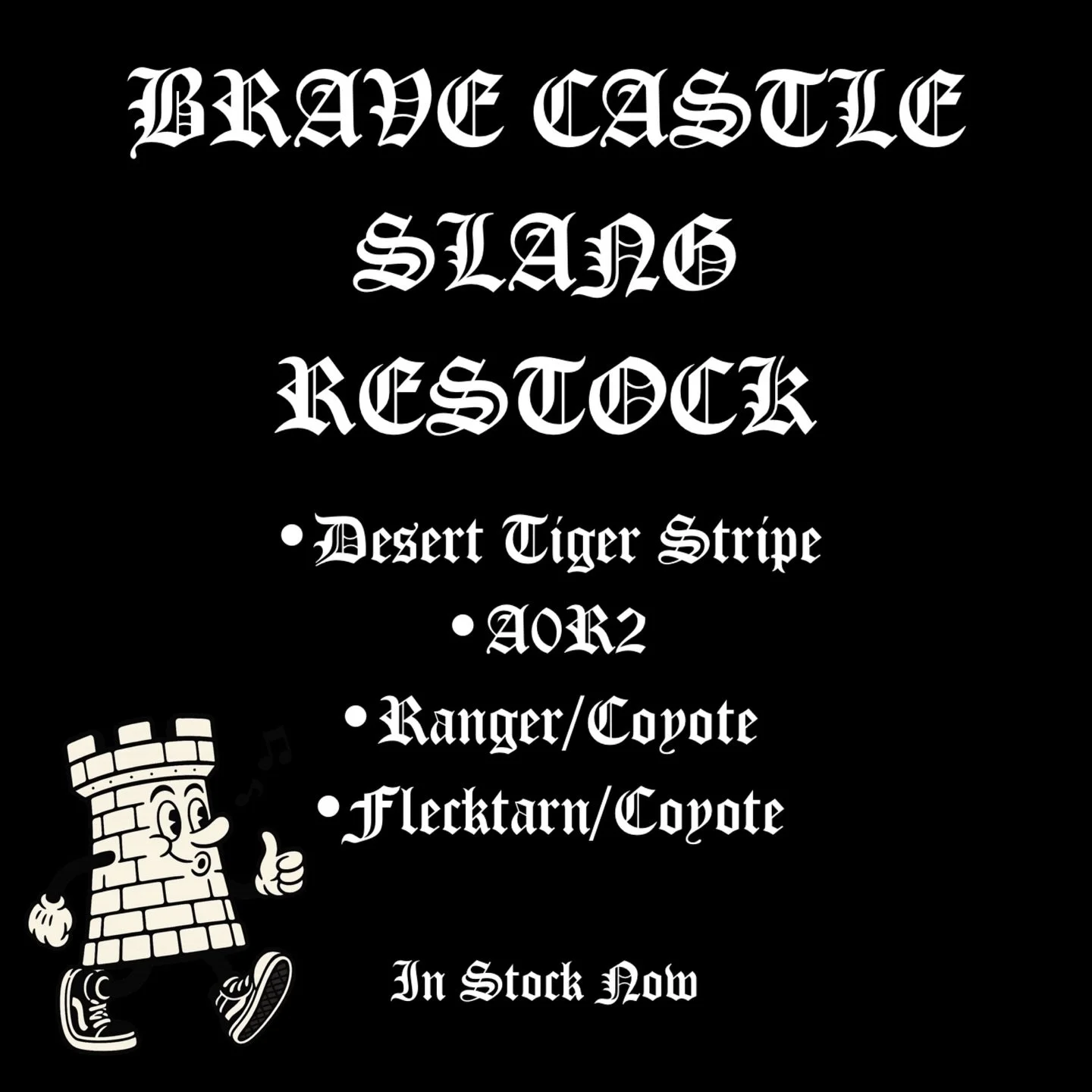 SLANGS ARE BACK IN STOCK. 
&bull;
More patterns in production now. 
&bull;
The slangs innovative design comes in a reverse pull configuration allowing a forward motion to loosen the sling keeping the support hand headed to its index point. Prefer a s