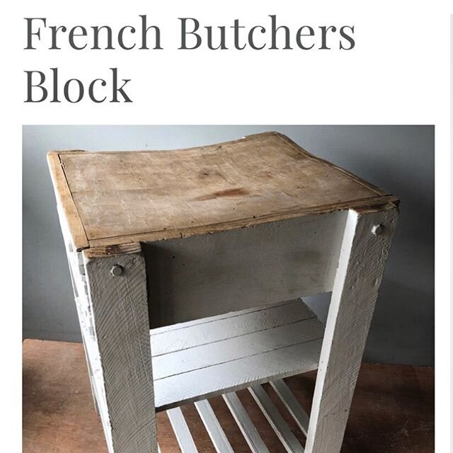 Great for the outdoors this summer. Lockdown in our gardens deserves this special rustic butchers block. #outdoorliving #outdoors #lockdownlivingspace #gardensofinstagram #gardenstyle #butchersblock #virtualvintagefair #virtual #vintagehomestyle