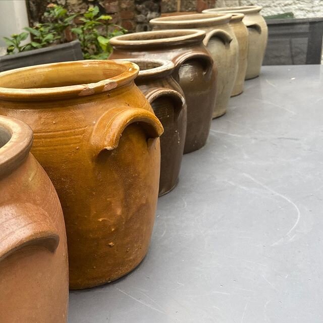 Gorgeous Auvergne pots, look fabulous indoors or outdoors, love all the different shades available. Take a look on our website for more lovely french finds. Chateauvalendeinteriors.com Please Dm for free local delivery. #auvergne pots #French#style#g