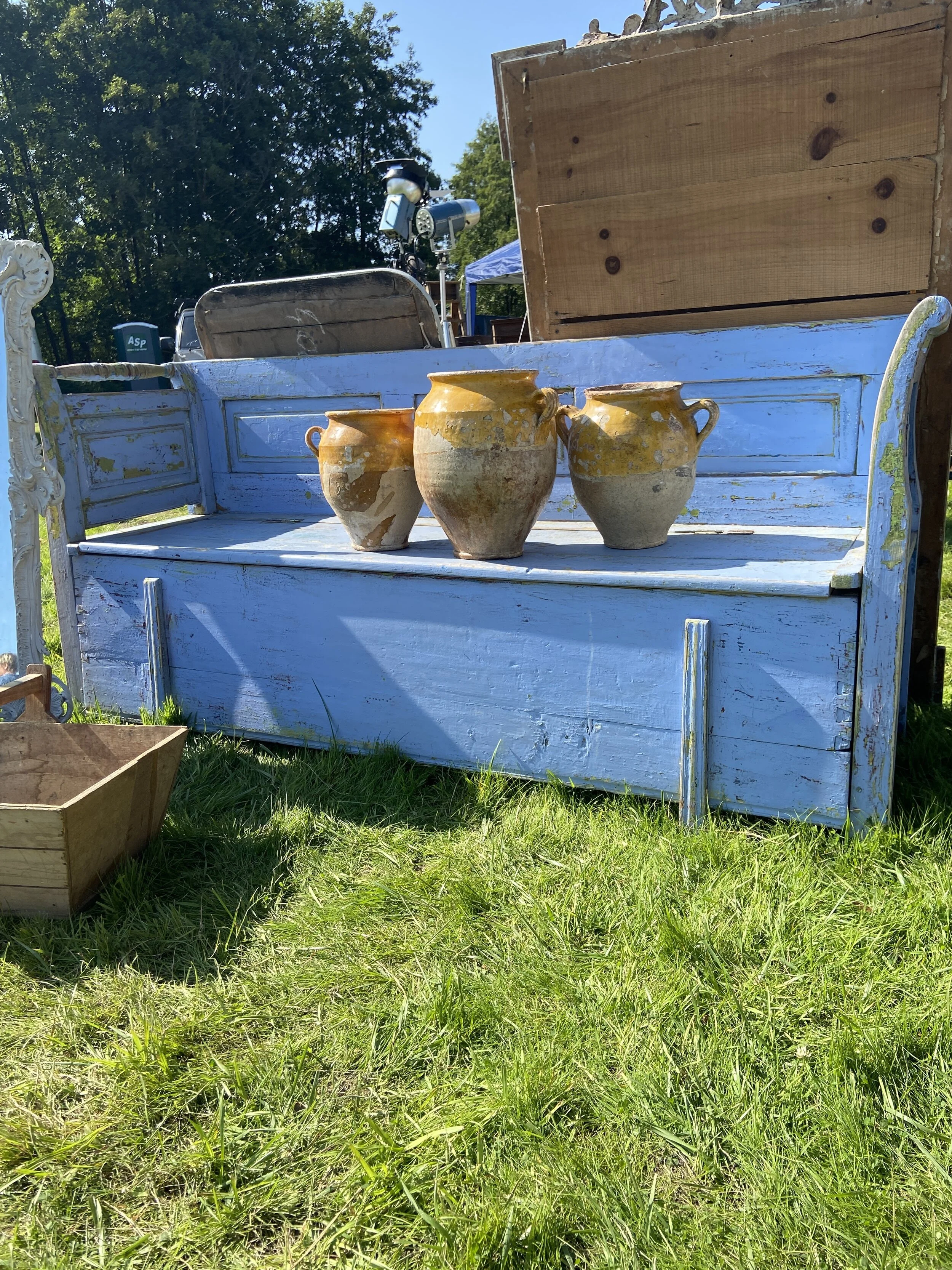 Superb Painted Storage Bench
