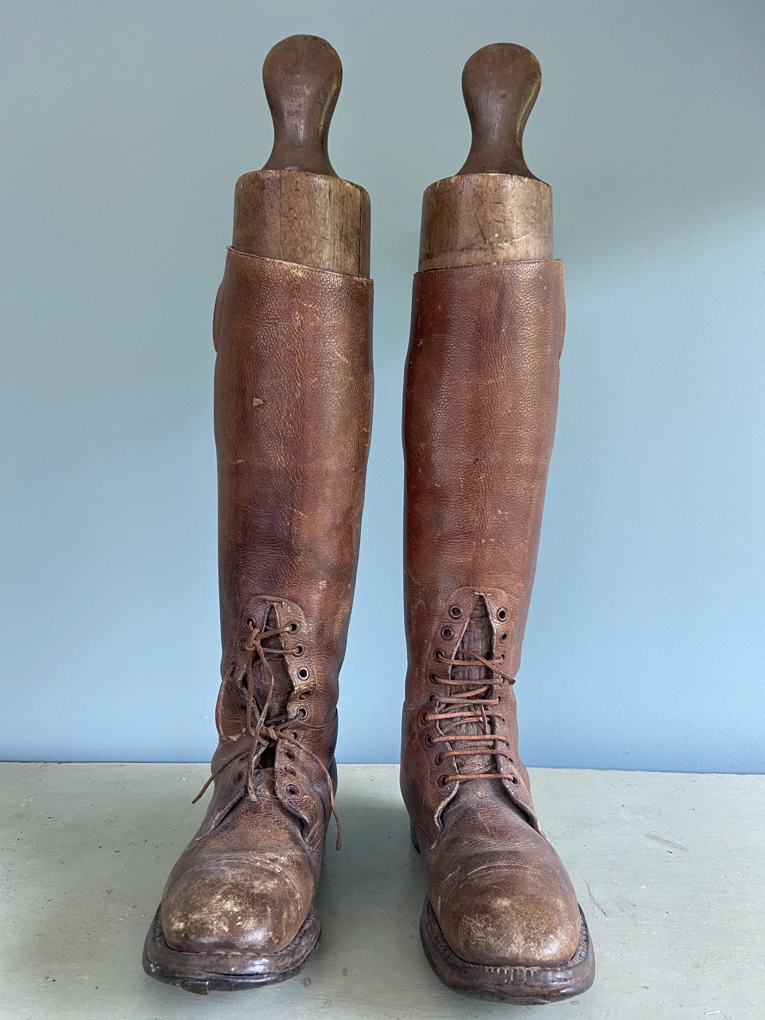 Vintage Leather Hunting Boots 
