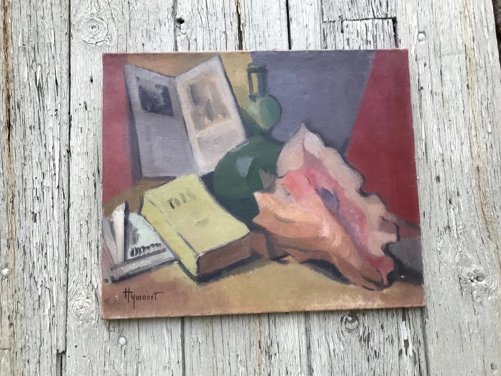 c1920 Abstract Oil on Canvas