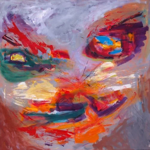 "the cat" 100 x 100cm