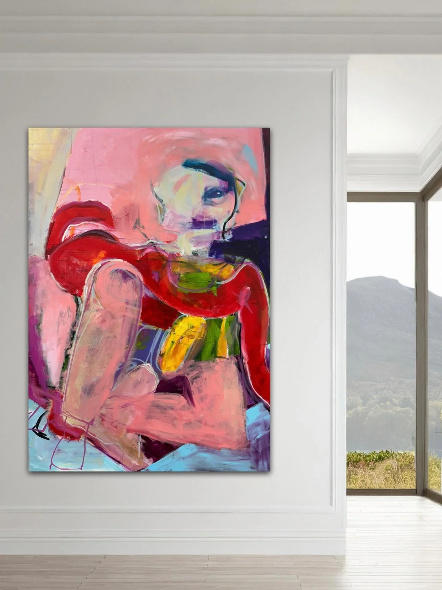 Meet my first DIVA!
She's bold and completely herself. The first piece in my Diva series, she set the tone for everything that followed. 
There's something powerful about painting women who own their space, who don't apologize for taking up room, for