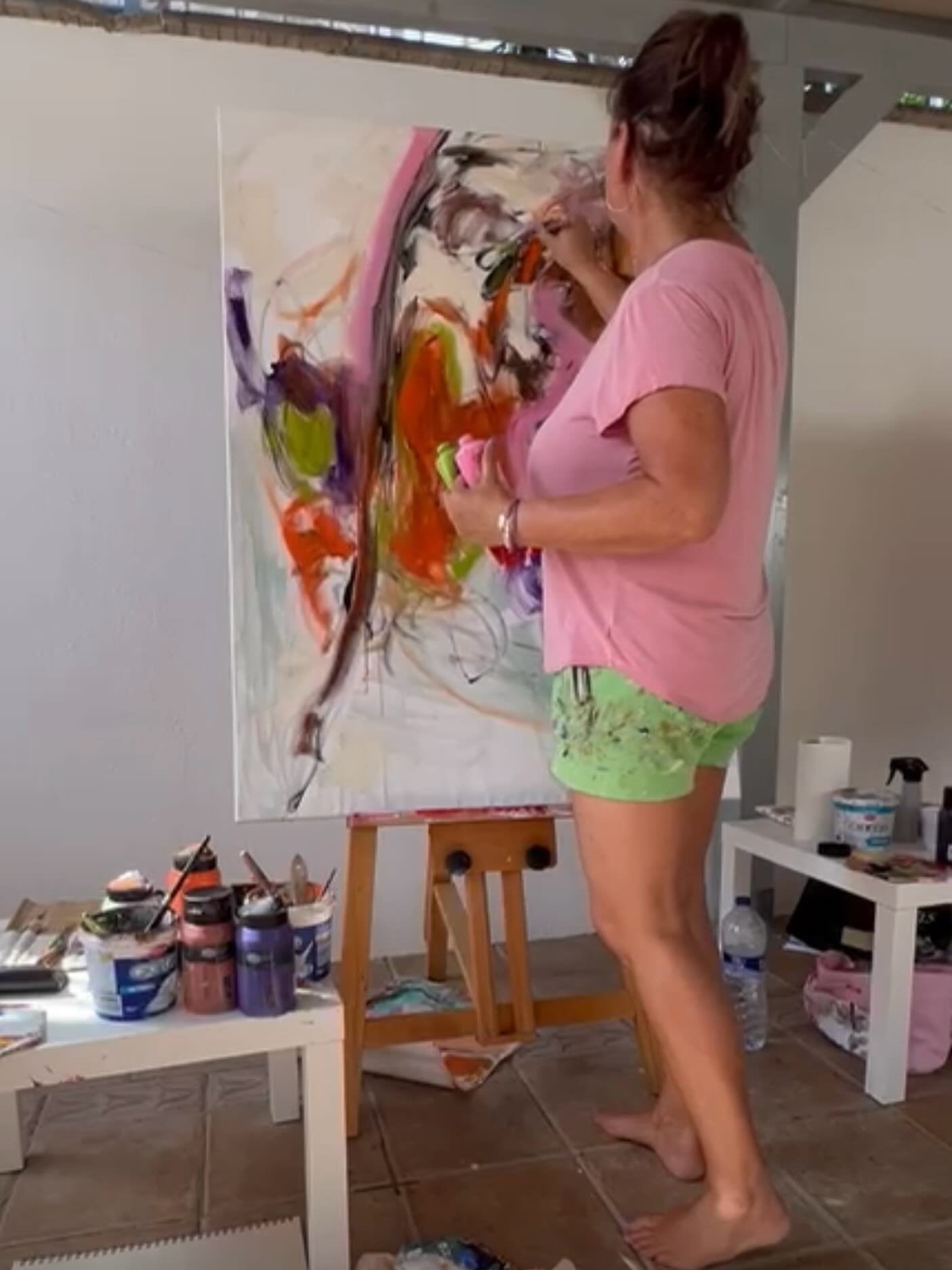 The blank canvas is always the scariest part😬. All that white space, all those possibilities, all that fear of ruining it. 
But here's the secret... you just have to start. The moment the brush touches the canvas, the fear transforms into flow. It d