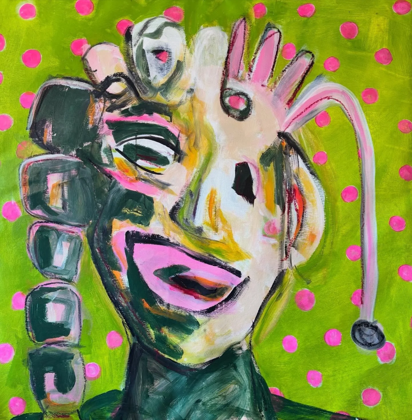 Too bright. Too loud. Too sure of itself. At first it&rsquo;s a clown &mdash; but clowns are honest about pretending. This face isn&rsquo;t.

Fools and masks. The paint is thick, the grin calculated. It performs certainty while something underneath r