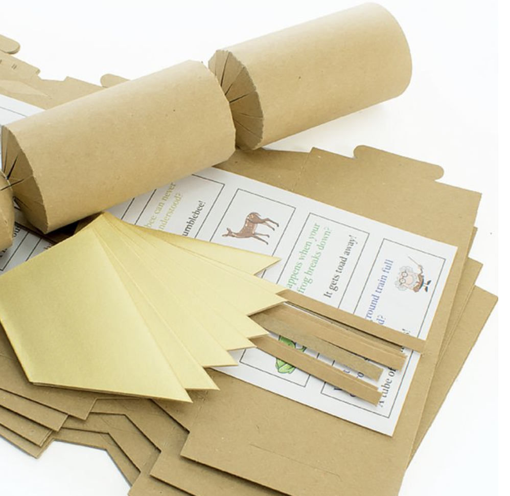 Black Small Make & Fill Your Own DIY Recyclable Christmas Cracker Kits & Boards 