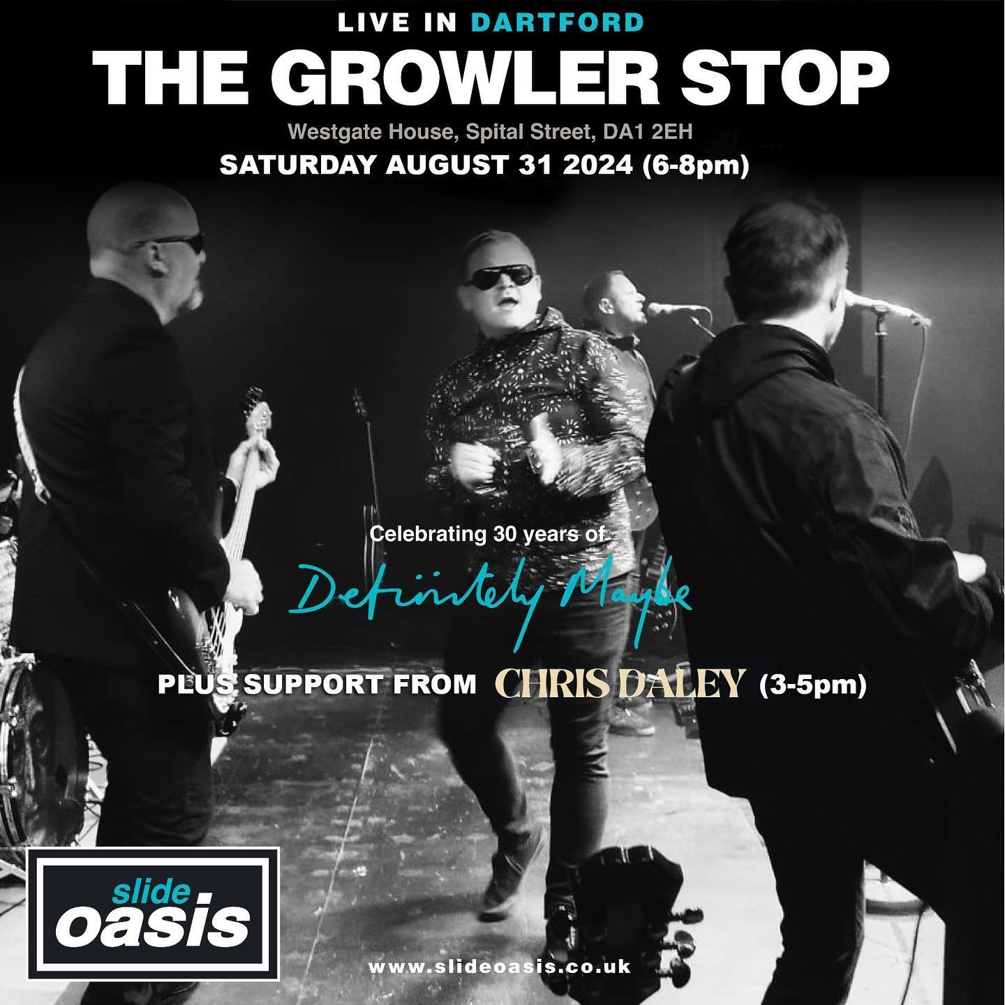 📢📢 celebrate or commiserate your Oasis ticket experience by seeing us perform live at @growlerstopkent in Dartford on Sat 31 August with support from the brilliant @chris_daleymusic1 #oasis #oasistribute #oasisreunion #live25 #dartford #kentgigs #l