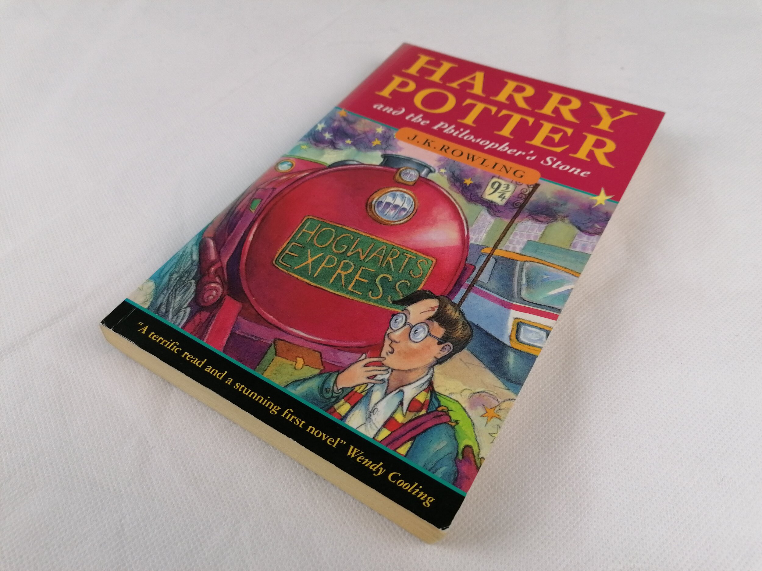 Harry Potter &amp; The Philosopher's Stone JK Rowling 1st first edition 5th Printing 1997 paperback wendy cooling iconic antiques 1