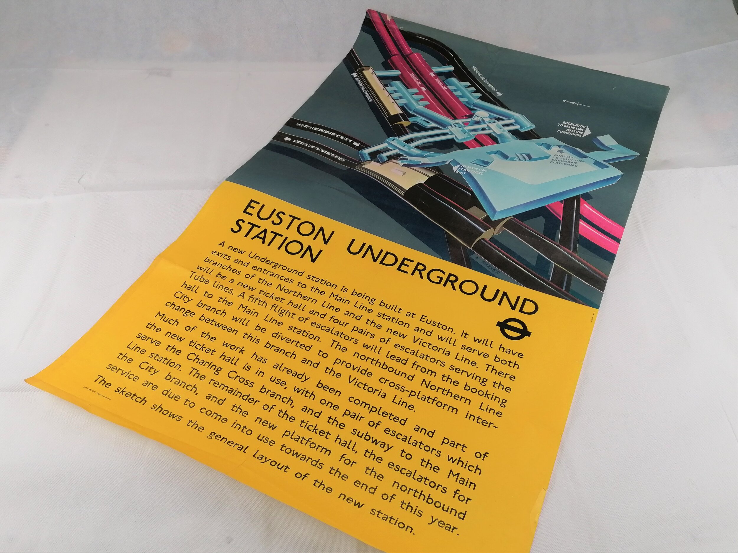 1960s London underground station development poster euston london bridge oxford circus 1966 1967 1965 iconic antiques double royal 5