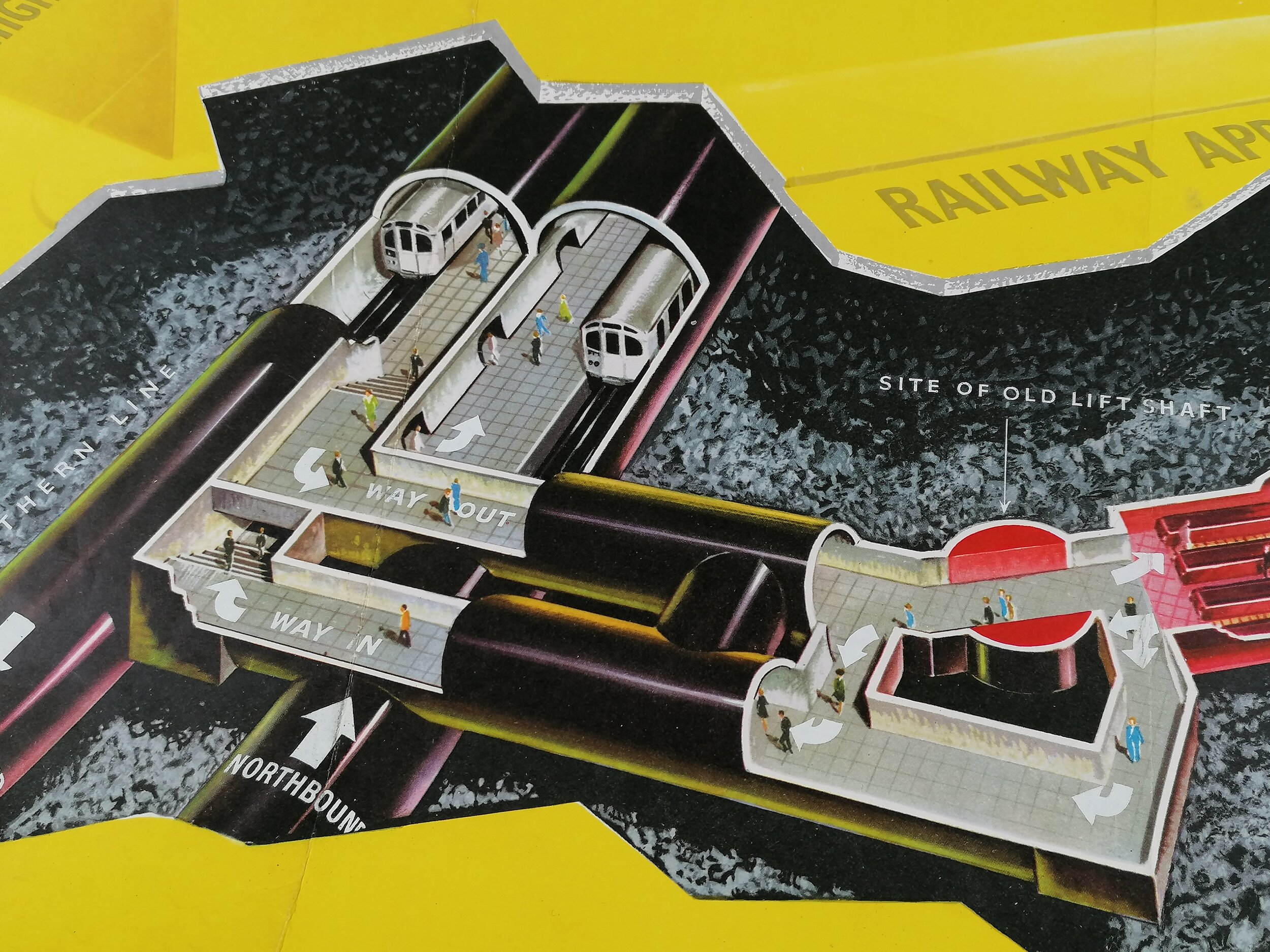 1960s London underground station development poster euston london bridge oxford circus 1966 1967 1965 iconic antiques double royal 17