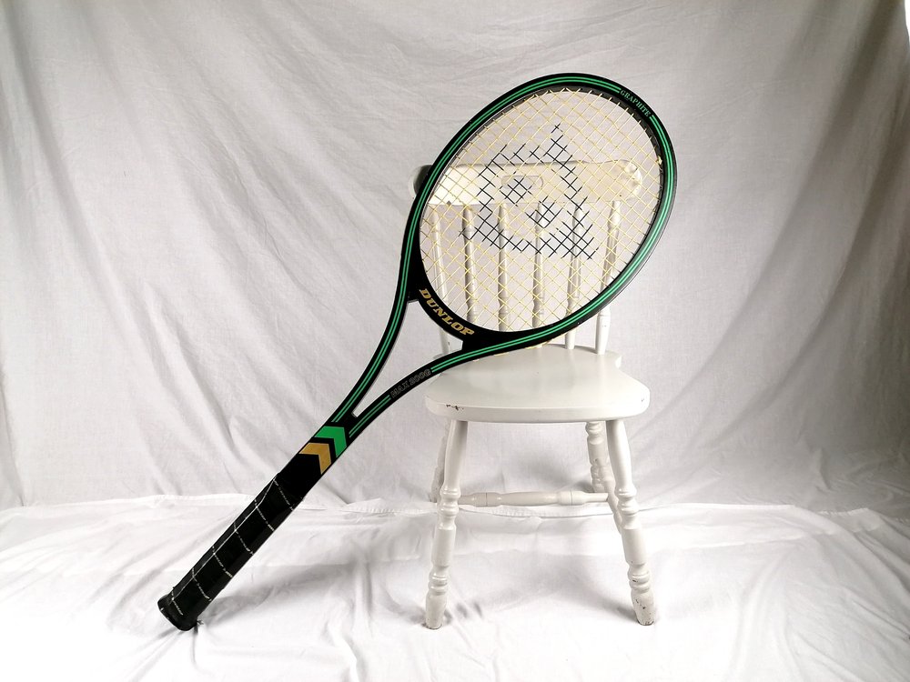 jøde Ansigt opad plakat Giant Dunlop Shop Display Tennis Racket - Max 200G (1982) | ICONIC Antiques
