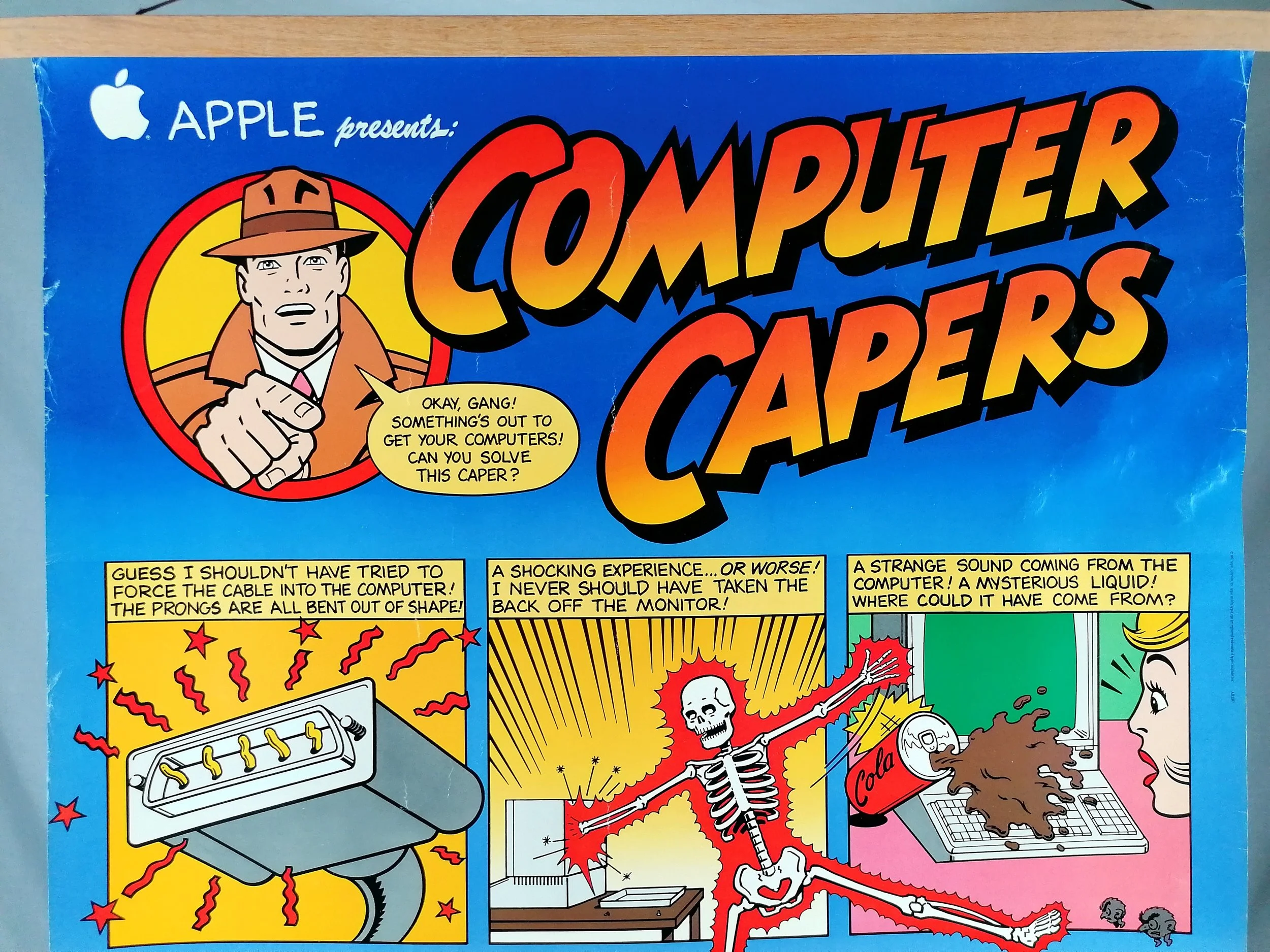 1987 Apple Computers Poster Computer Capers ICONIC Antiques