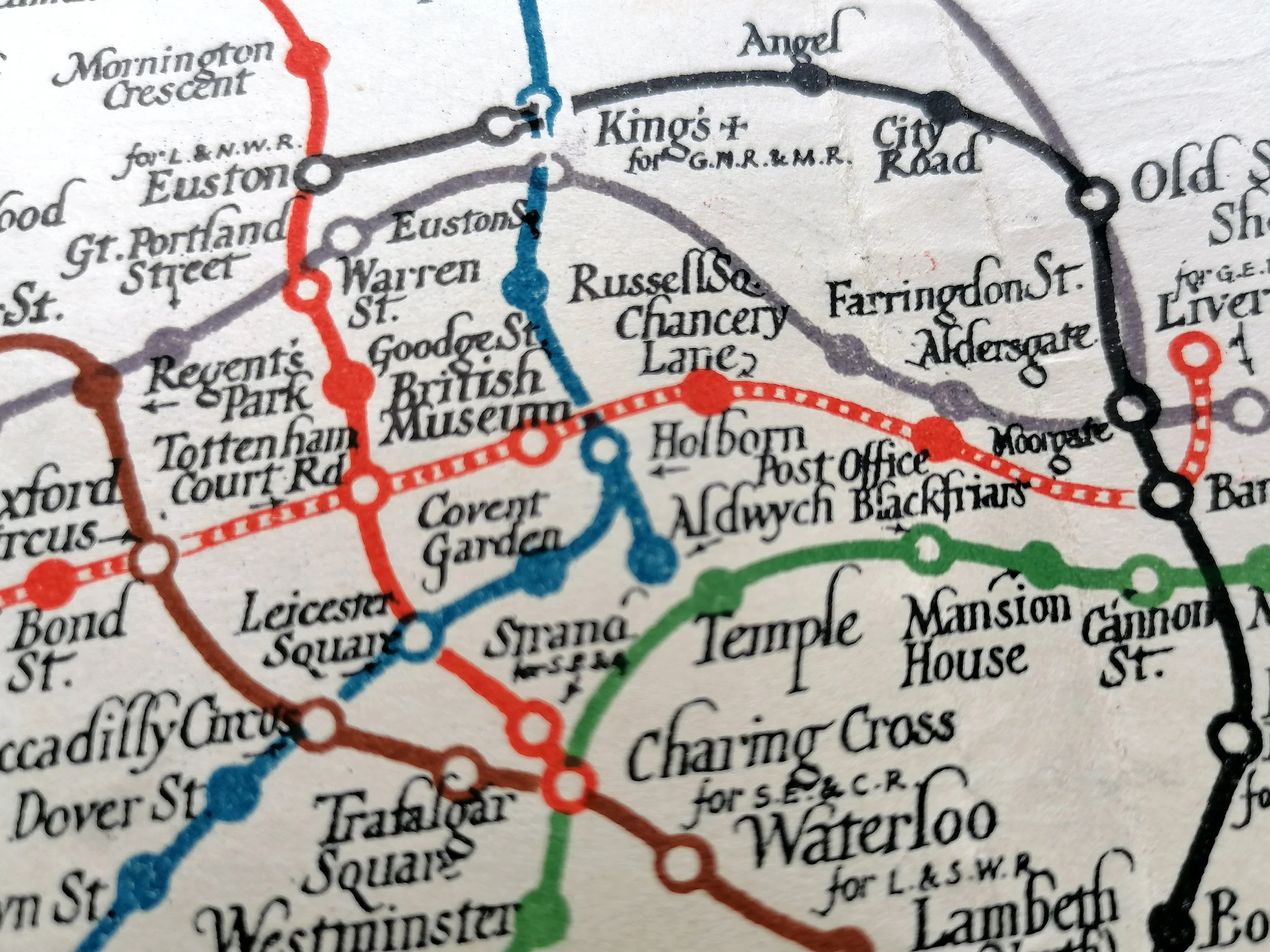 1922 London Underground Map - By Macdonald Gill - ICONIC Antiques Cool Old Stuff