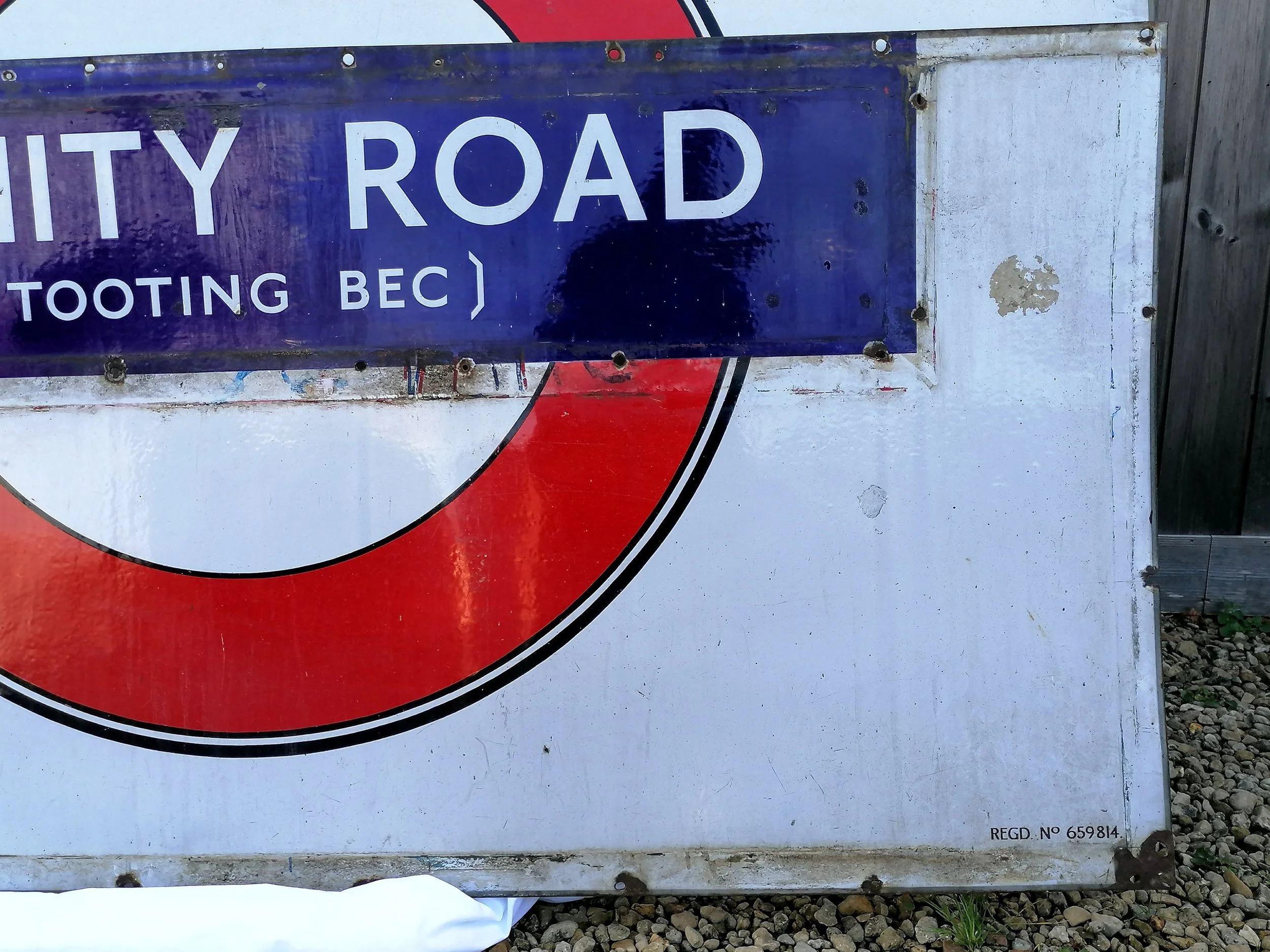 1926 London Underground Enamel Platform Sign - Trinity Road (Tooting ...