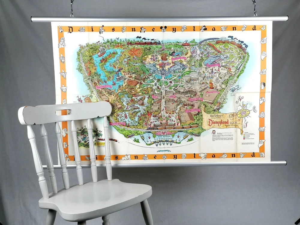 1958 Map of Disneyland - Poster Size - Sam McKim - ICONIC Antiques 