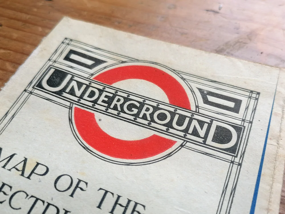 1919 London Underground Pocket Map A New Underground Logo