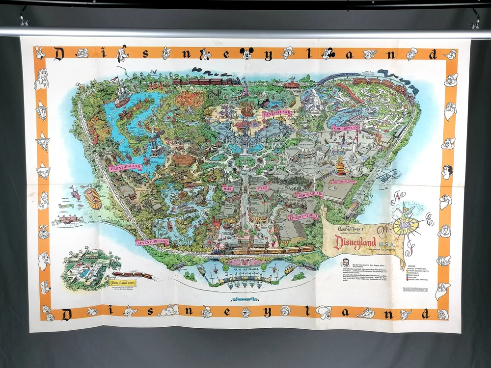 1958 Map of Disneyland - Poster Size - Sam McKim - ICONIC Antiques 