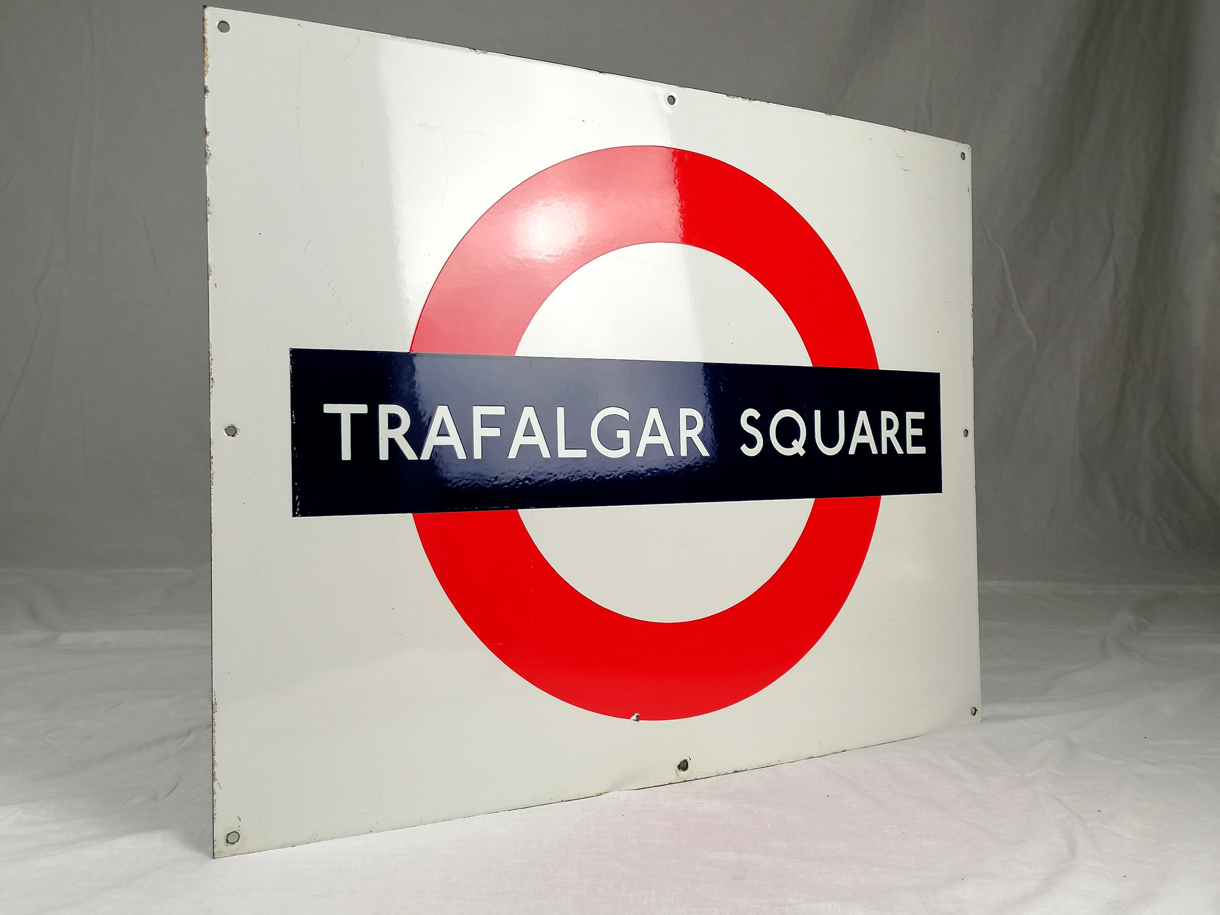Trafalgar Square London Underground Enamel Platform Sign (1970s)