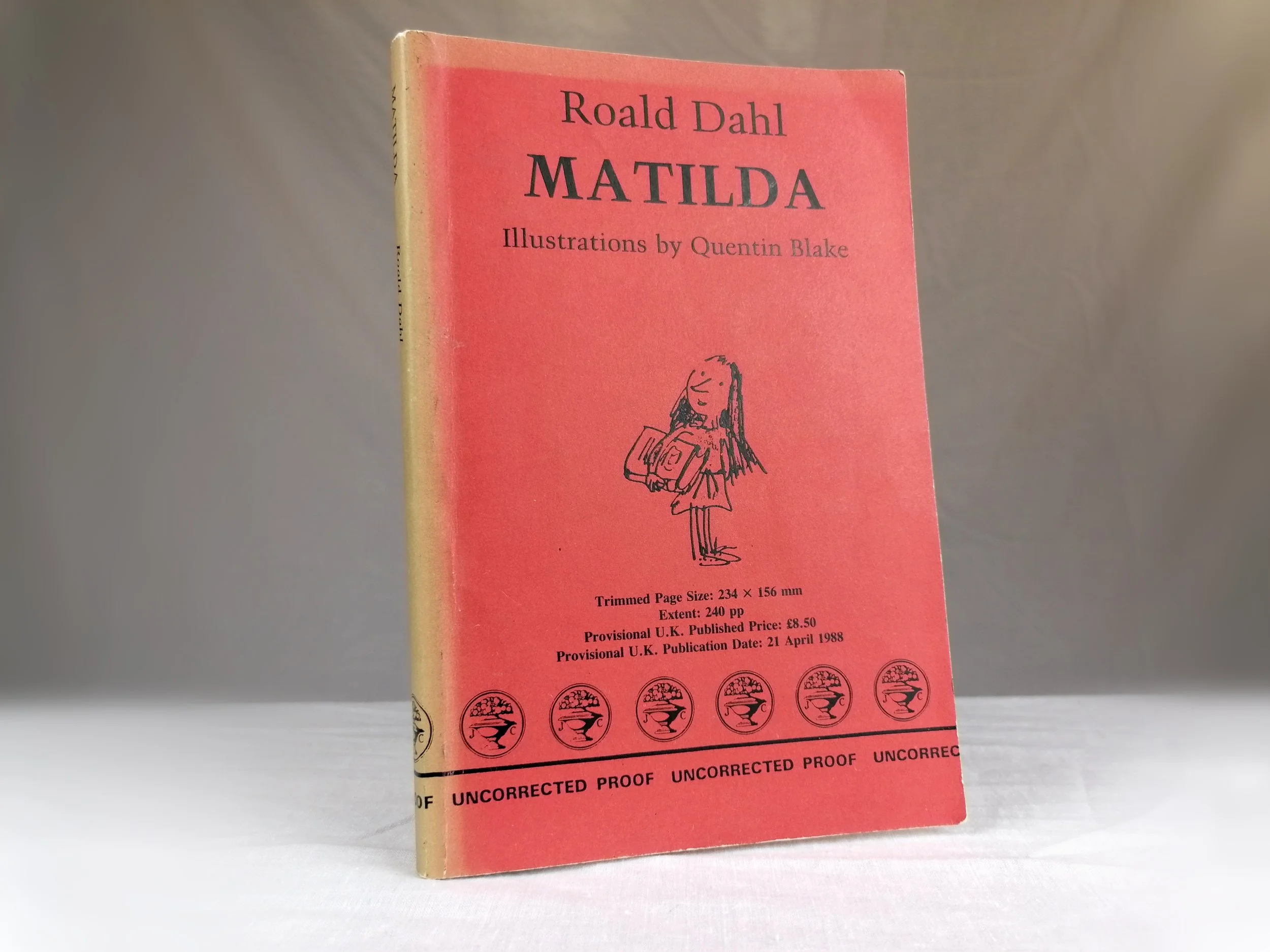 Matilda - Uncorrected Proof - Roald Dahl (1988)