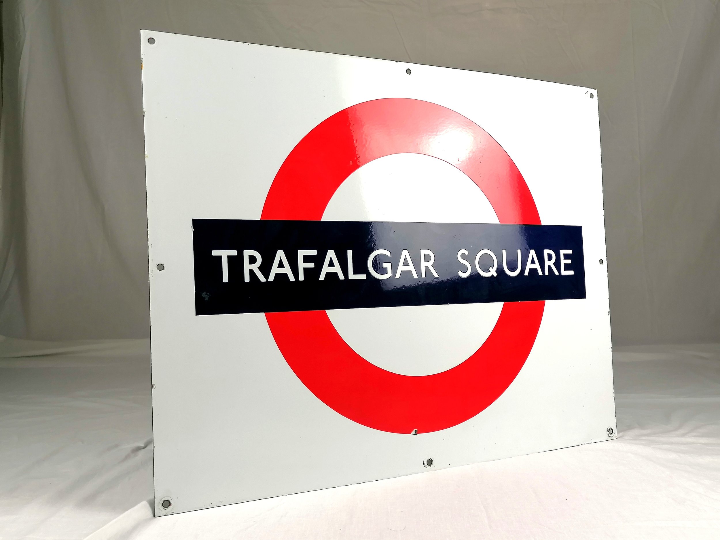 Trafalgar Square London Underground Enamel Platform Sign (1970s)