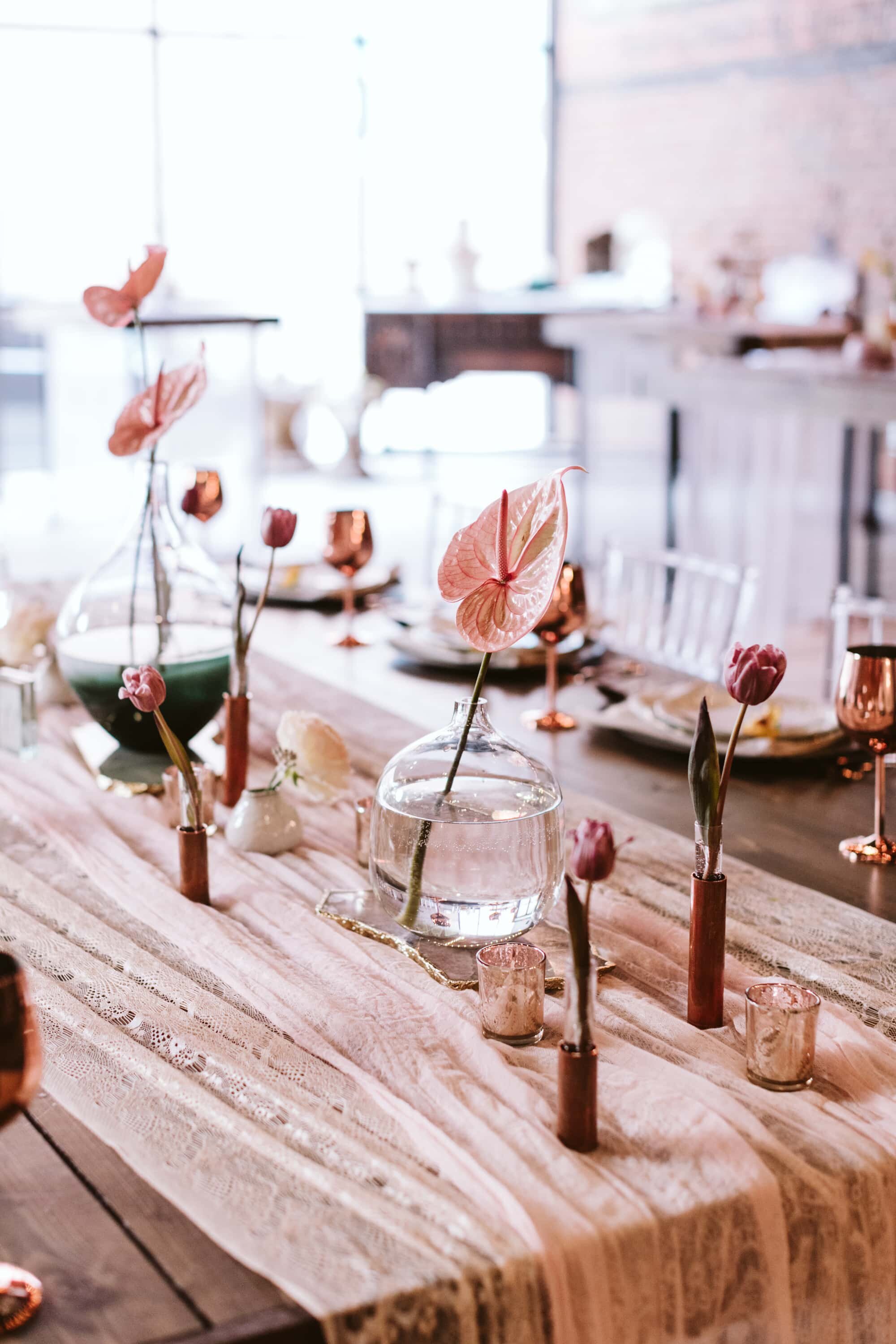 Copper Bud Vases
