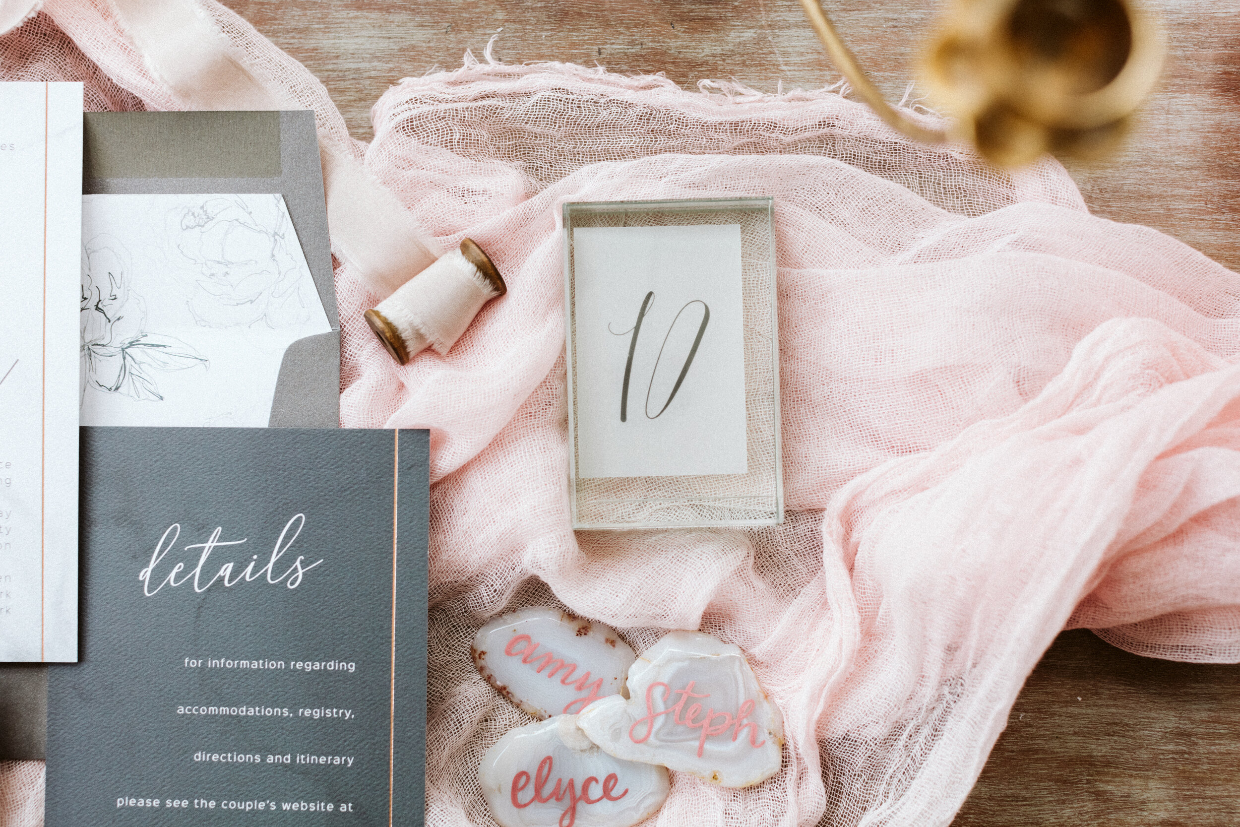 Blush Pink Muslin Table Runner