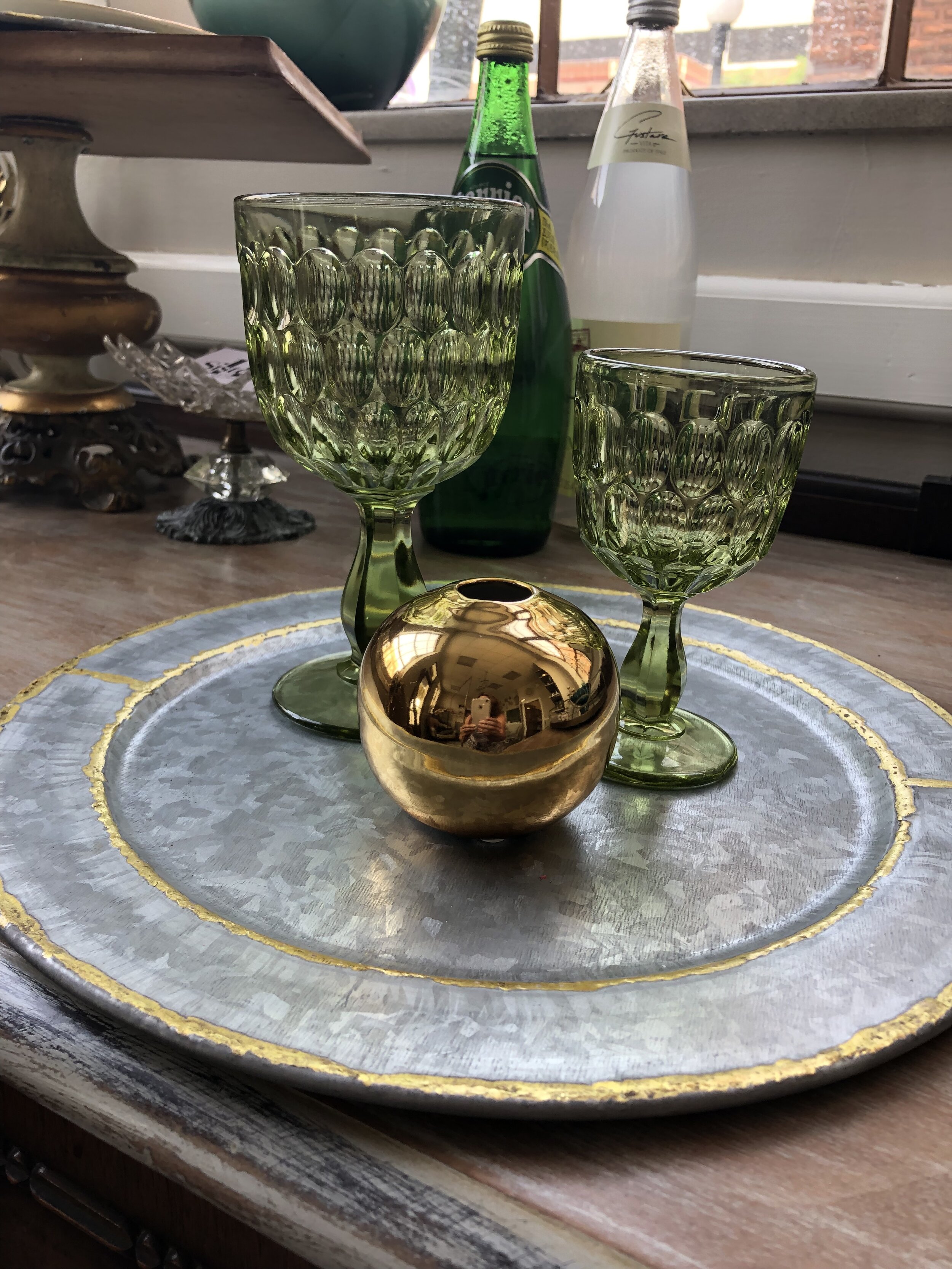 Vintage Green Goblets