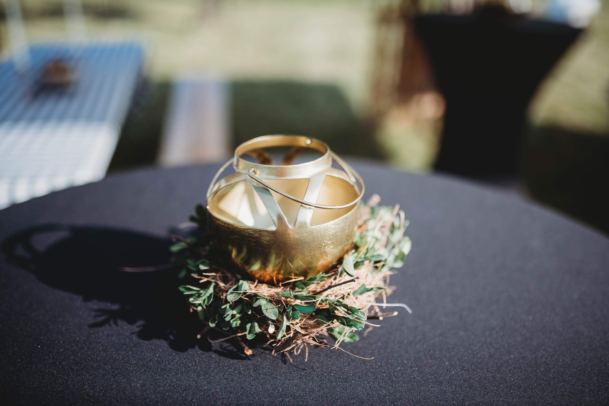 Gold Metal Orb Votives