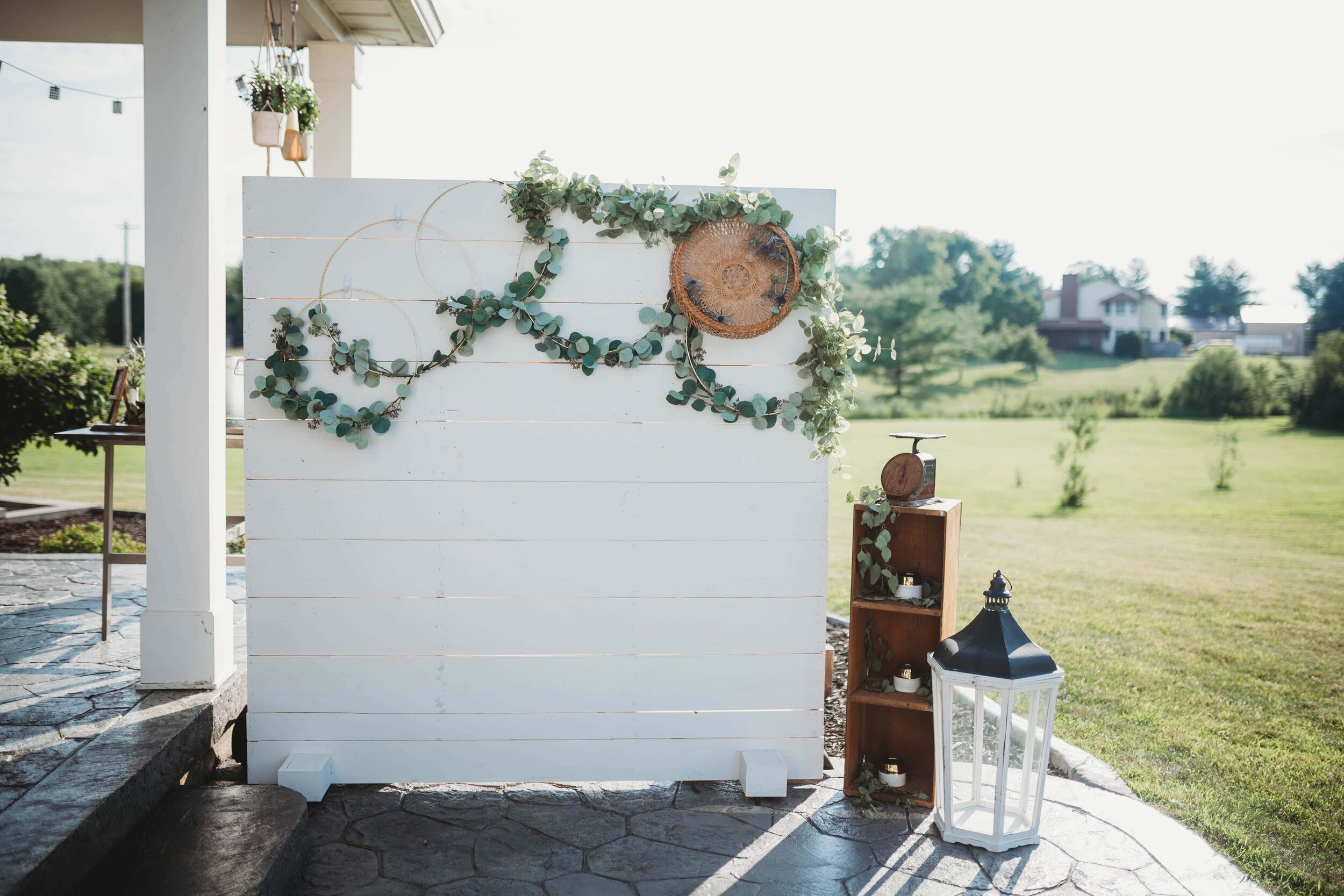 Gold and Greenery Hoops