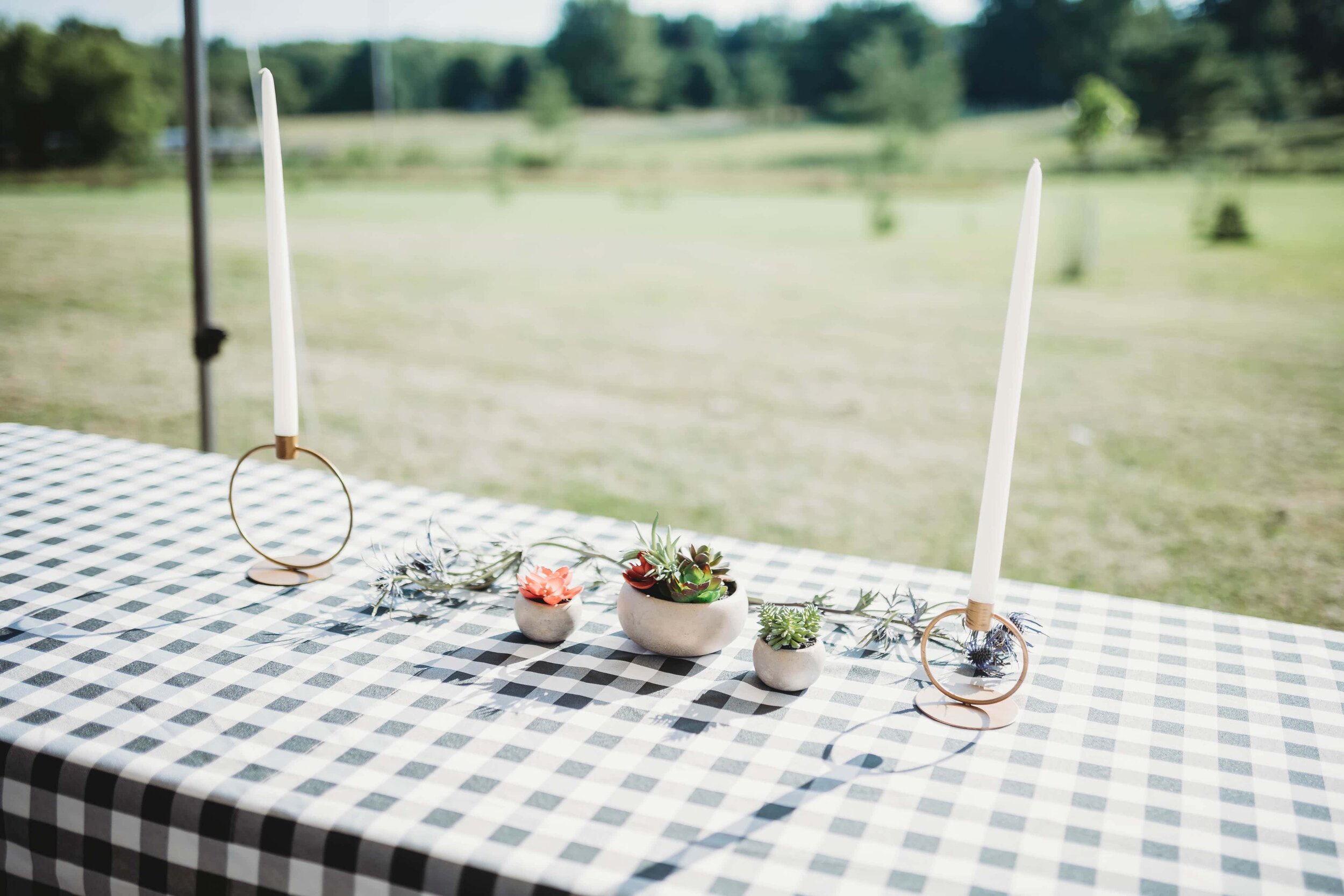 Modern Gold Circle Candle Holders