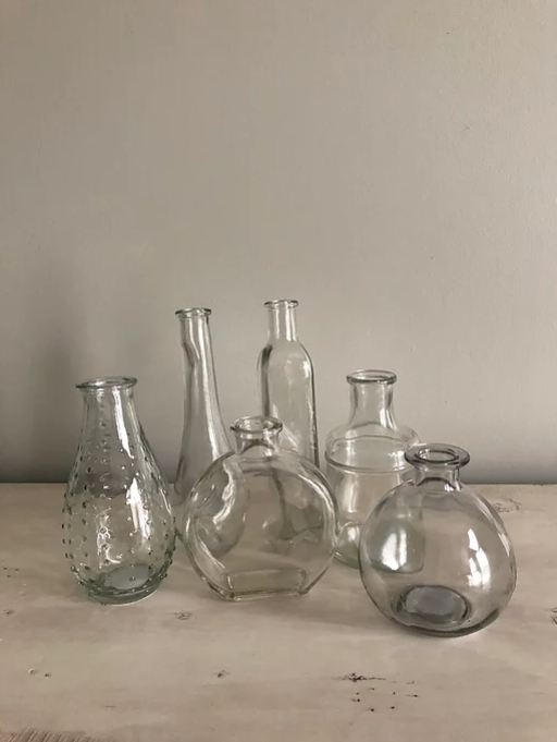 Clear Glass Bud Vases.PNG