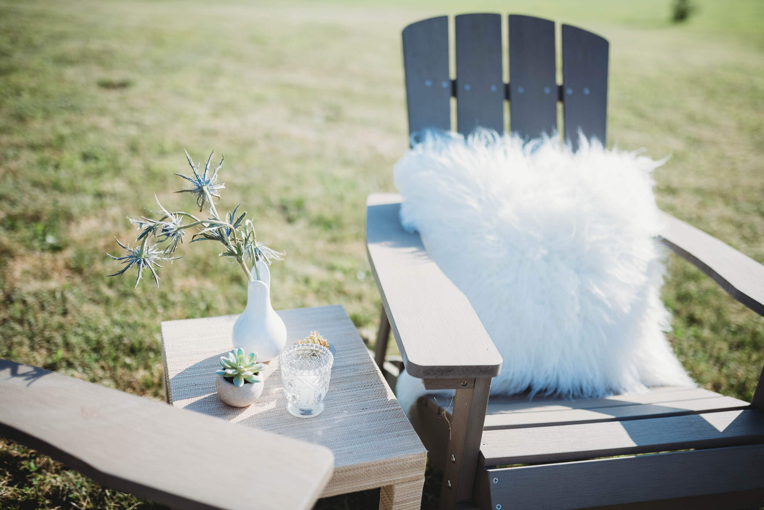 White Faux Fur Pillow