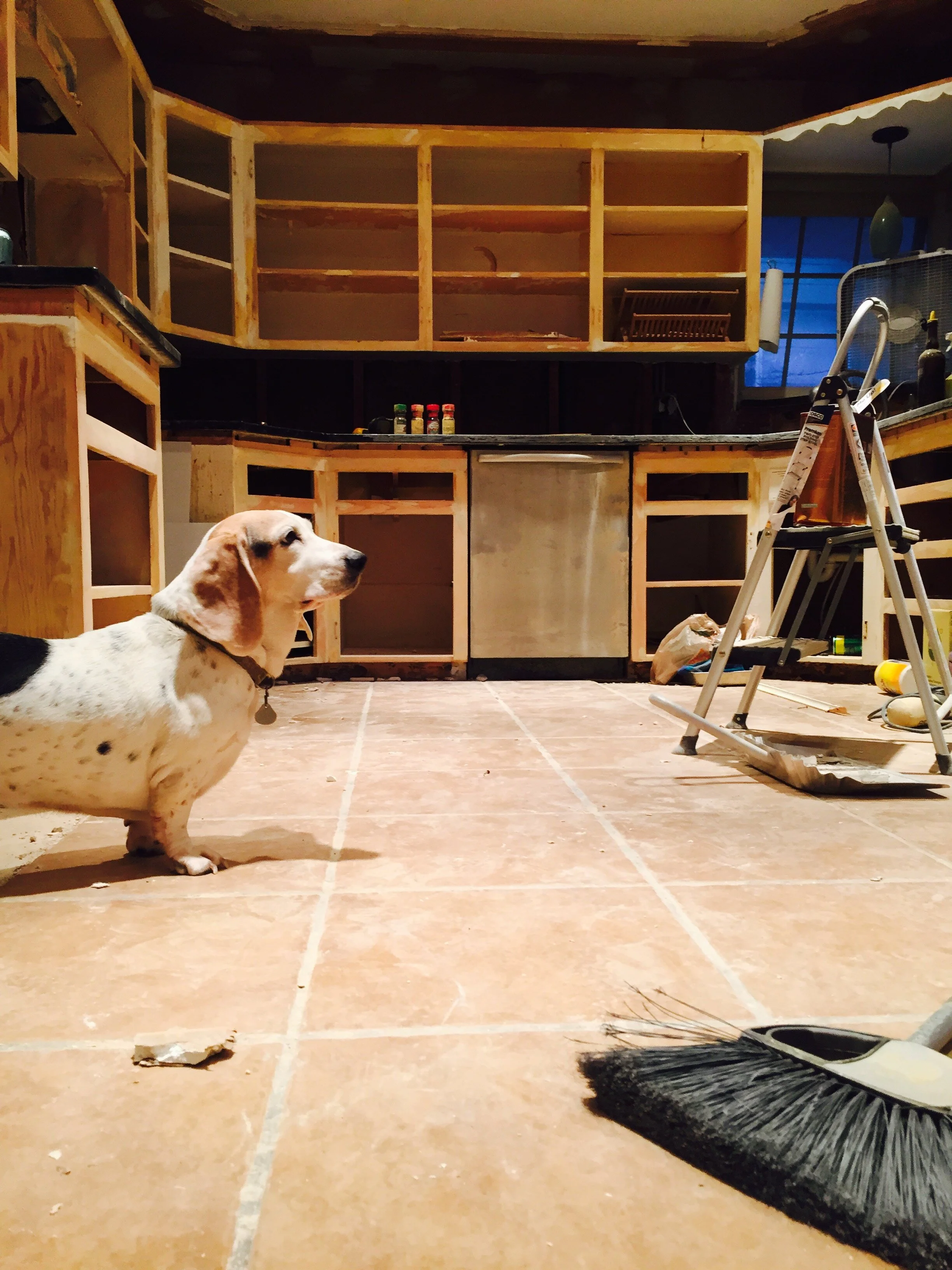 Kitchen Renovation | Tile Floor + Backsplash