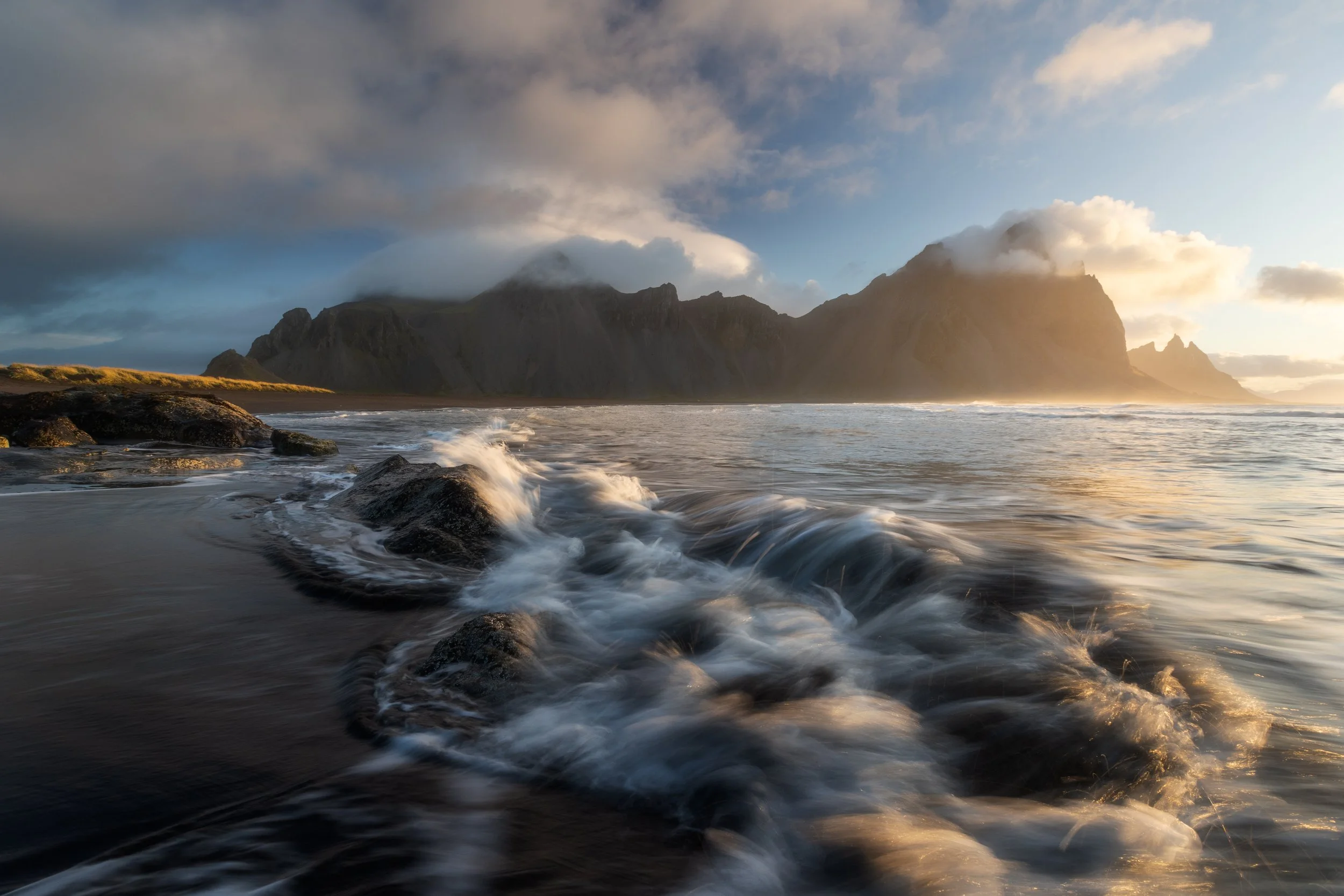 stokksness sunrise rocks in forgorund early clouds-1.jpg