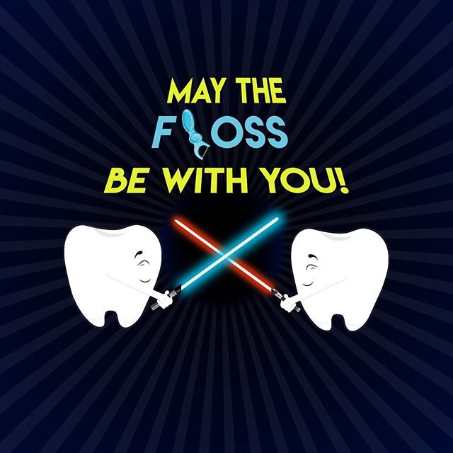 May the FLOSS be with you!! #newsudburydental #sudburydentist #sudburydentaloffice #lasalledentaloffice #cityofgreatersudbury #sudburyontario #dentalhygienist #dentalassistant #dentalreceptionist #dentalteam #dentalofficeonlasalle #maytheflossbewithy