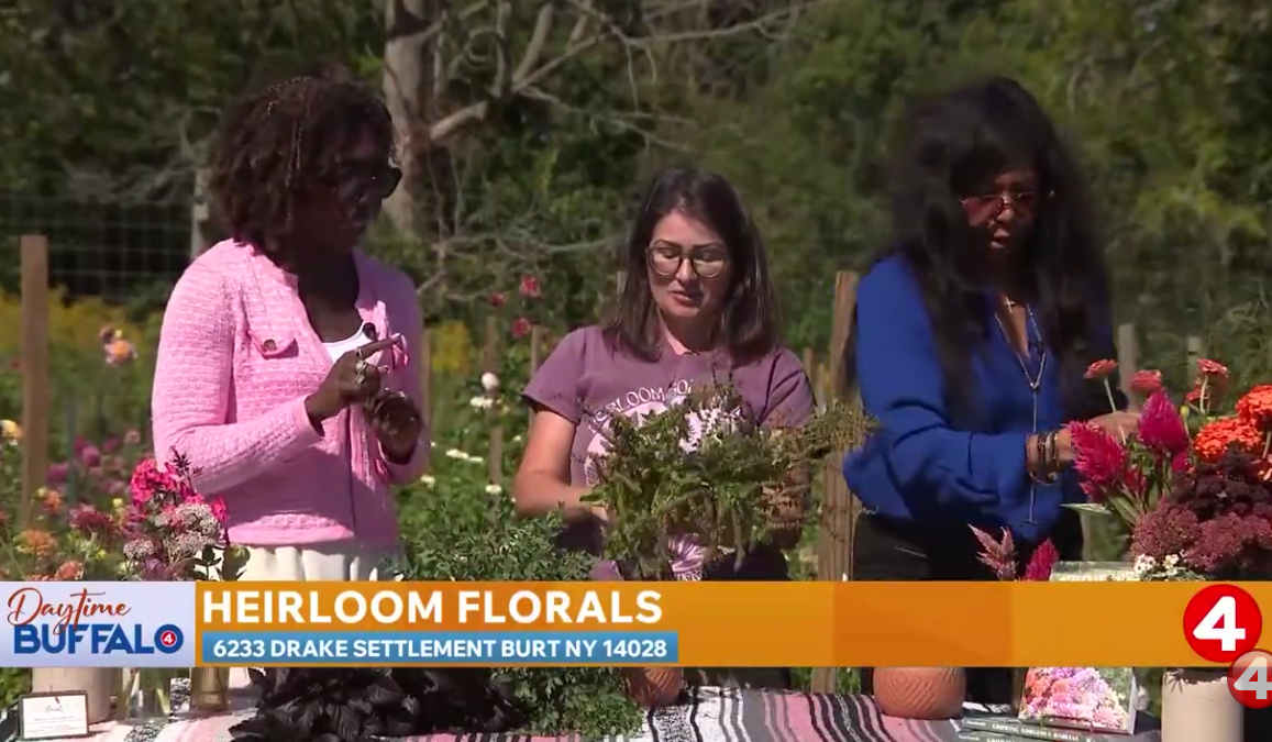 Heirloom Soul Florals on WIVB Daytime Buffalo Farm to Fork Fridays