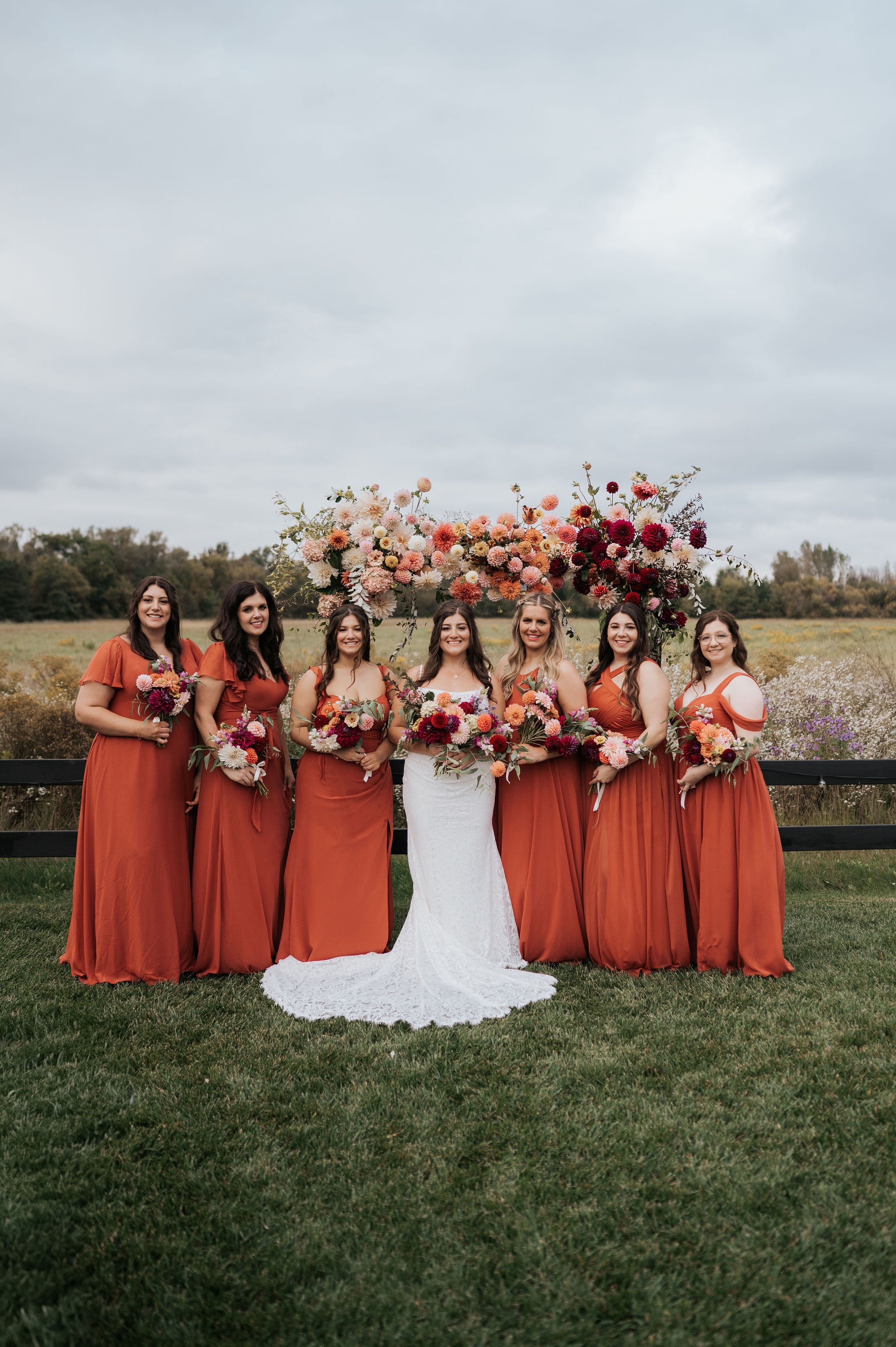 September Wedding at Kin Loch Farmstead Cambria NY - Autumn Wedding Kin Loch Farmstead - Wedding florists in Buffalo NY