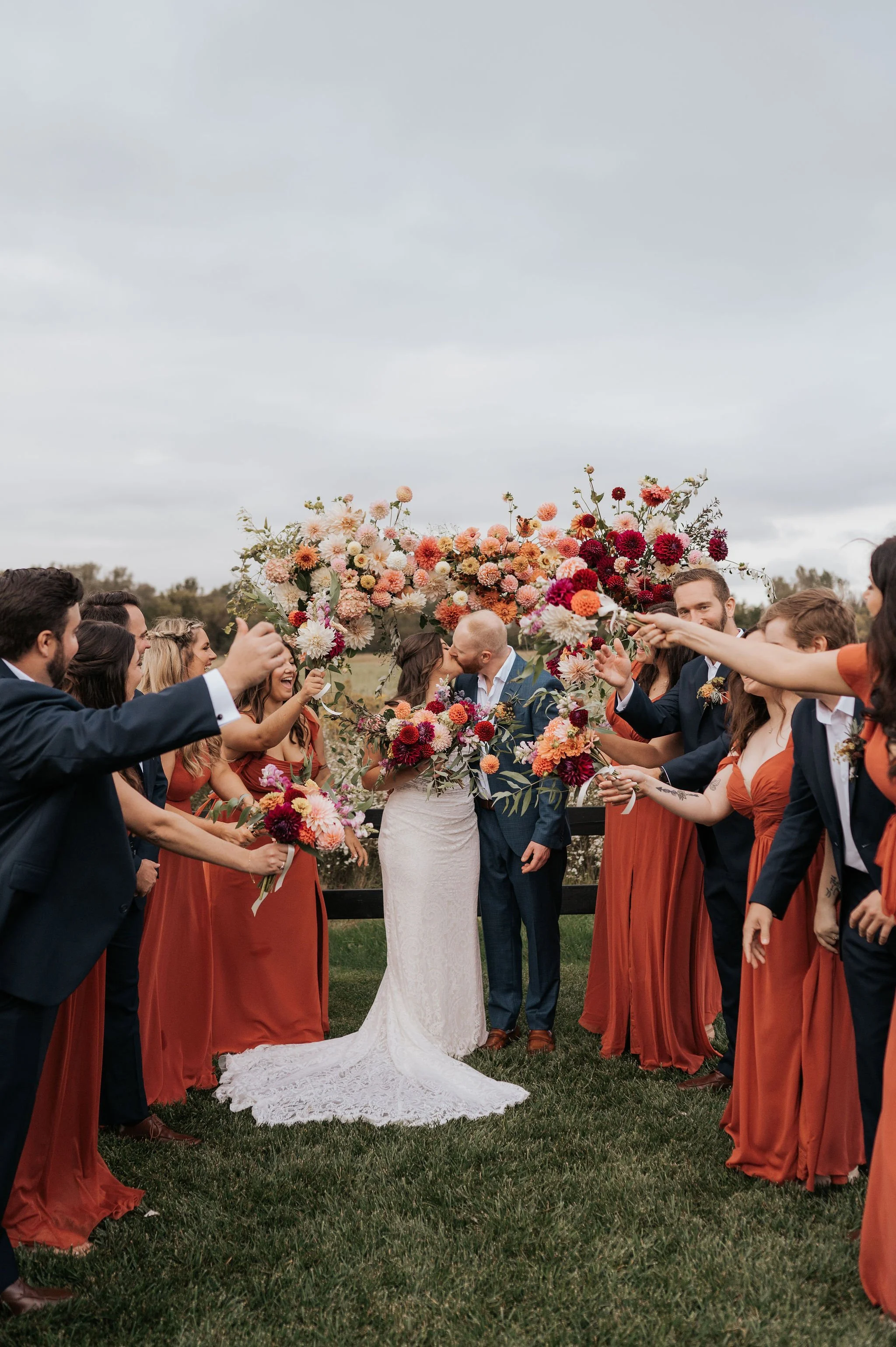 September Wedding at Kin Loch Farmstead Cambria NY - Autumn Wedding Kin Loch Farmstead - Wedding florists in Buffalo NY