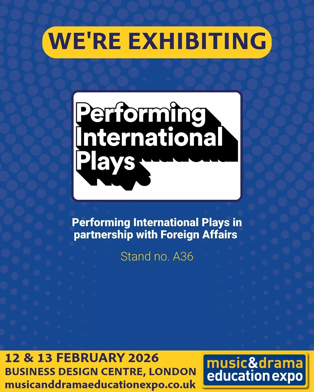 We&rsquo;re thrilled to be exhibiting at next year&rsquo;s @musicdramaexpo on 12-13 February at London&rsquo;s Business Design Centre and we look forward to meeting lots of Drama teachers there! 

The @musicdramaexpo will be an opportunity to showcas